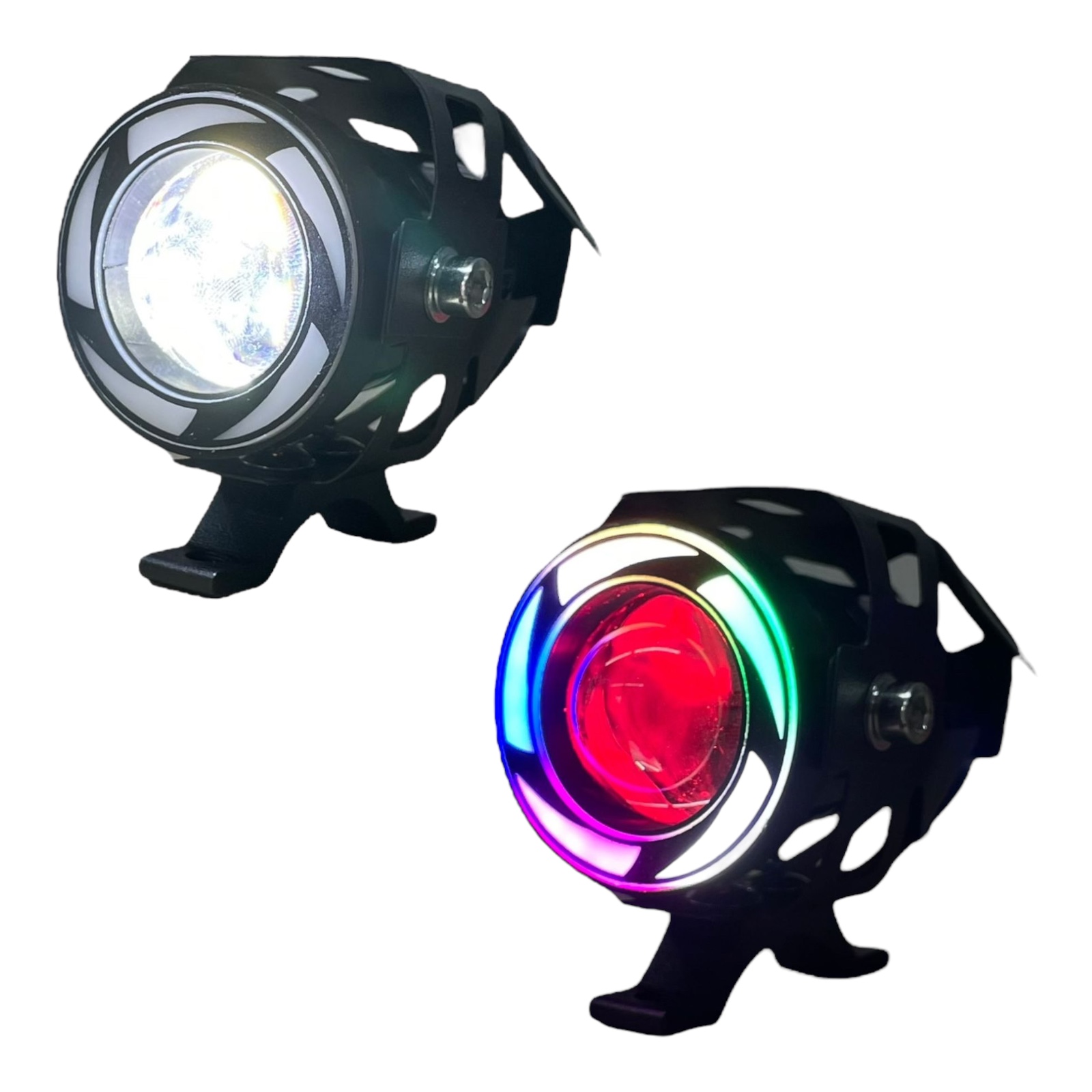 Faro para moto con ojo de demonio RGB (pieza) — foto 2 de 2