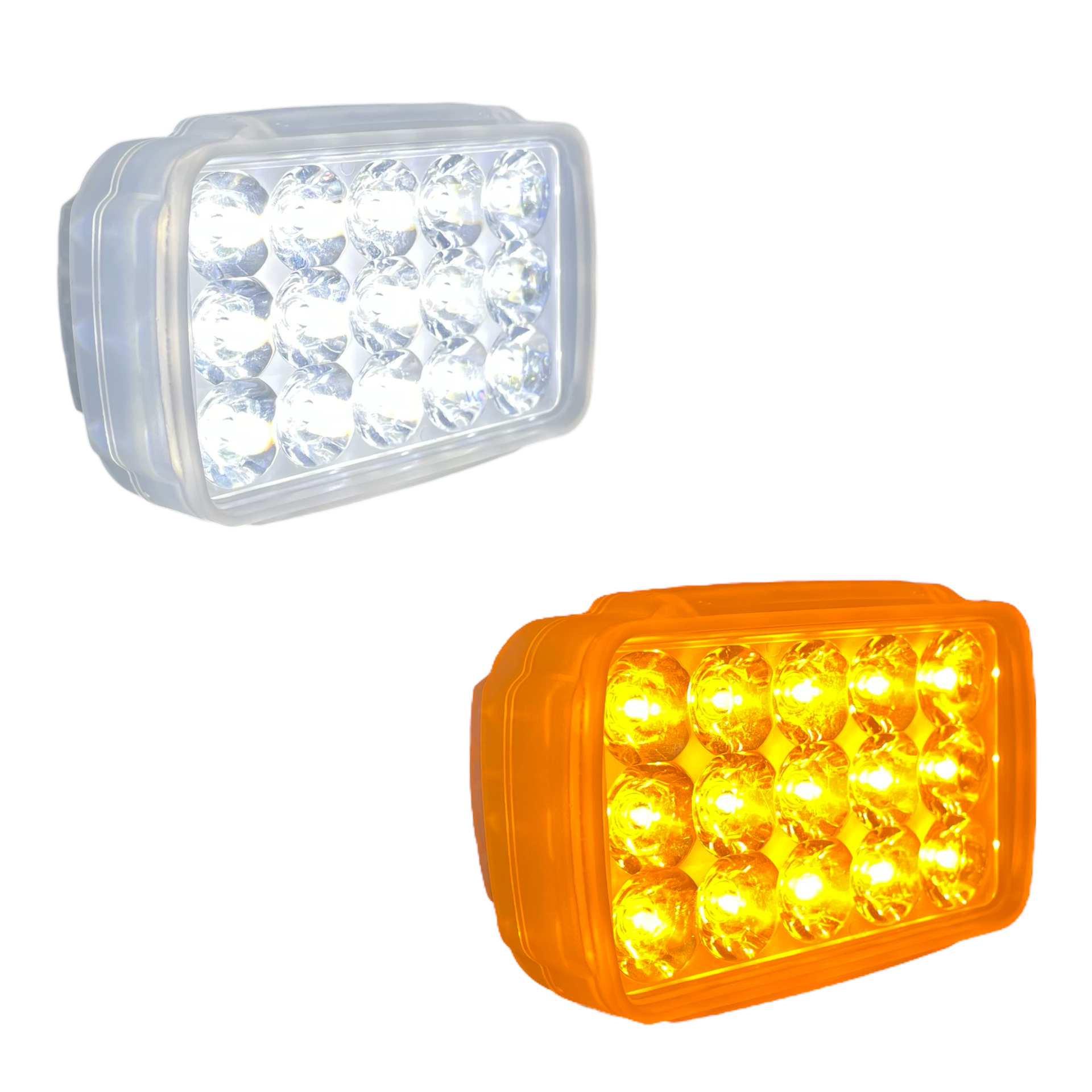 Faro para niebla de 15 LED con carcaza transparente y luz dual (par) — foto 2 de 2