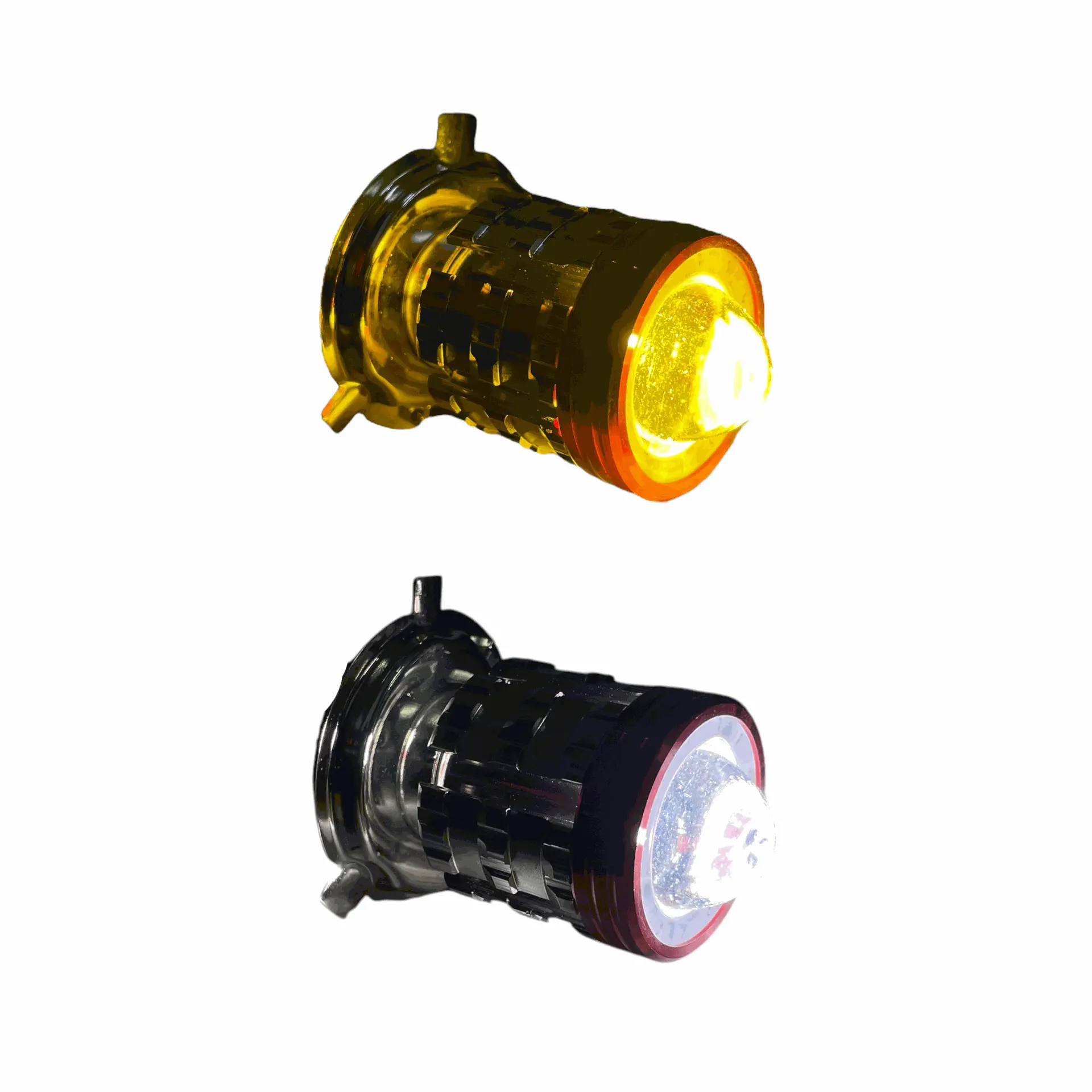 Faro LED para moto lente H4 con ojos angulares — foto 2 de 2