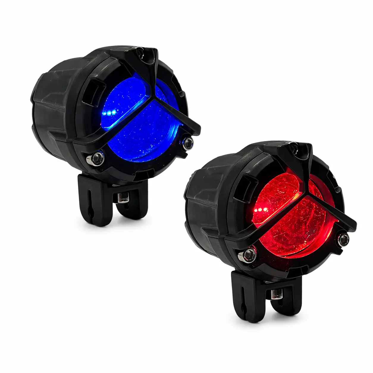 Faro LED redondo con rejilla protectora de alta potencia bicolor — foto 2 de 2