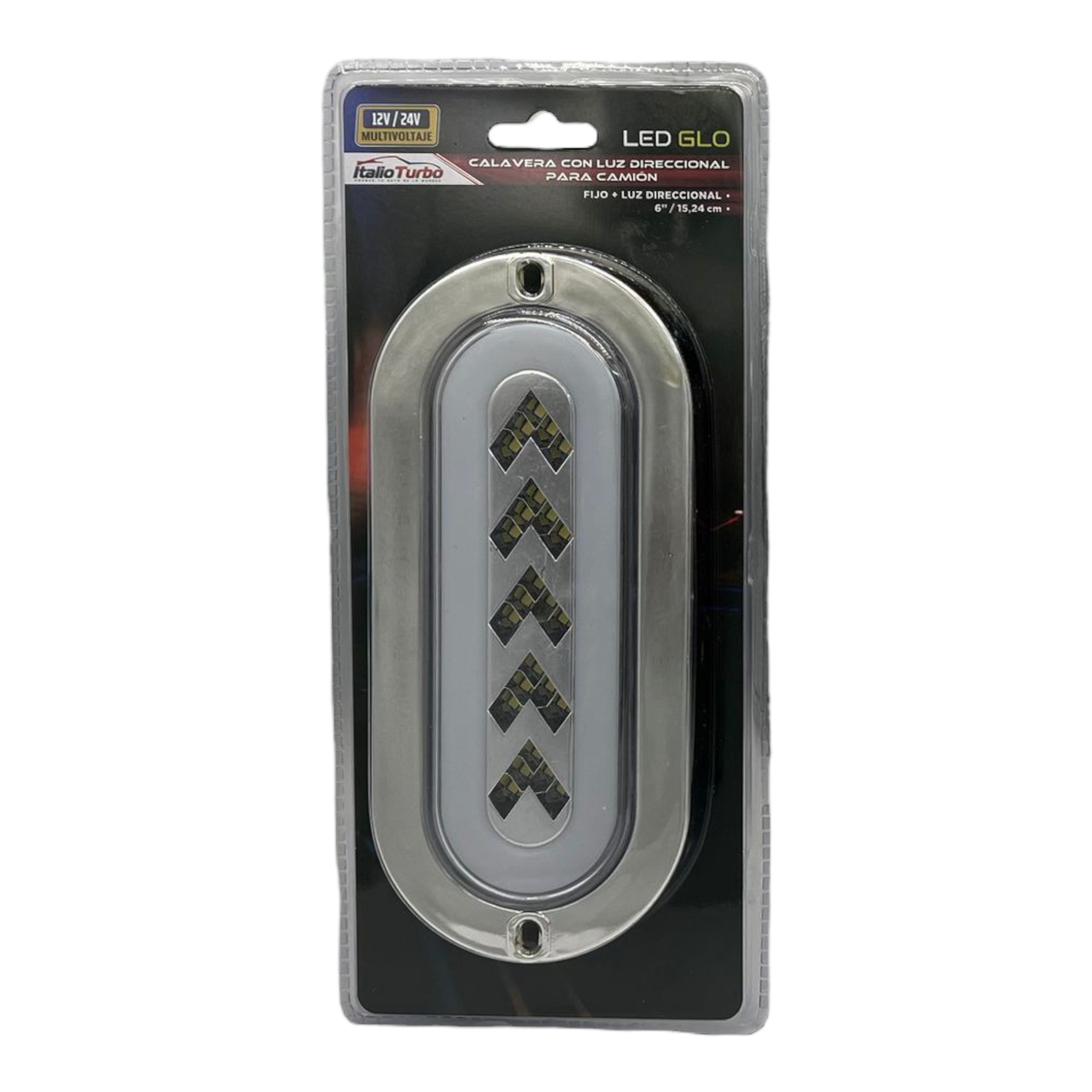 Plafón LED ovalado con flecha secuencial GLO