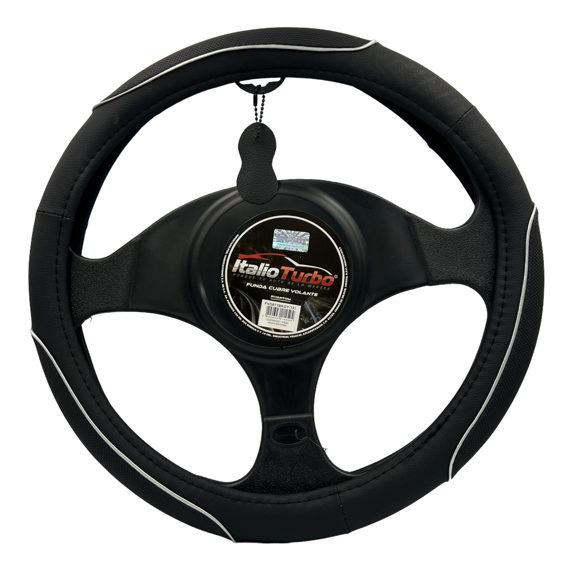 Funda cubre volante con detalles grises