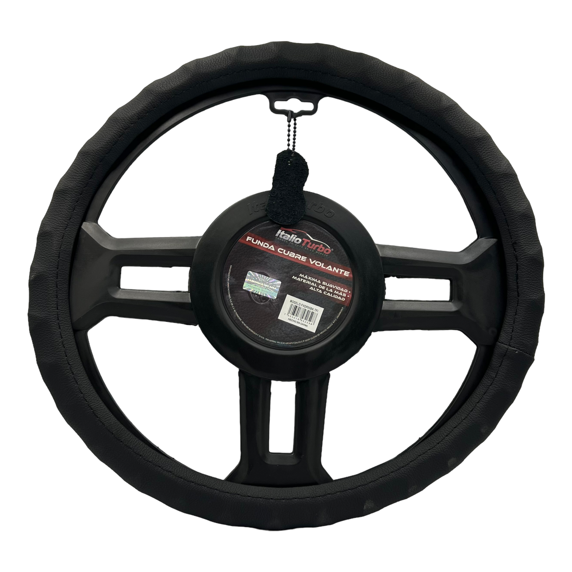 Funda cubre volante tipo piel con forma deportiva