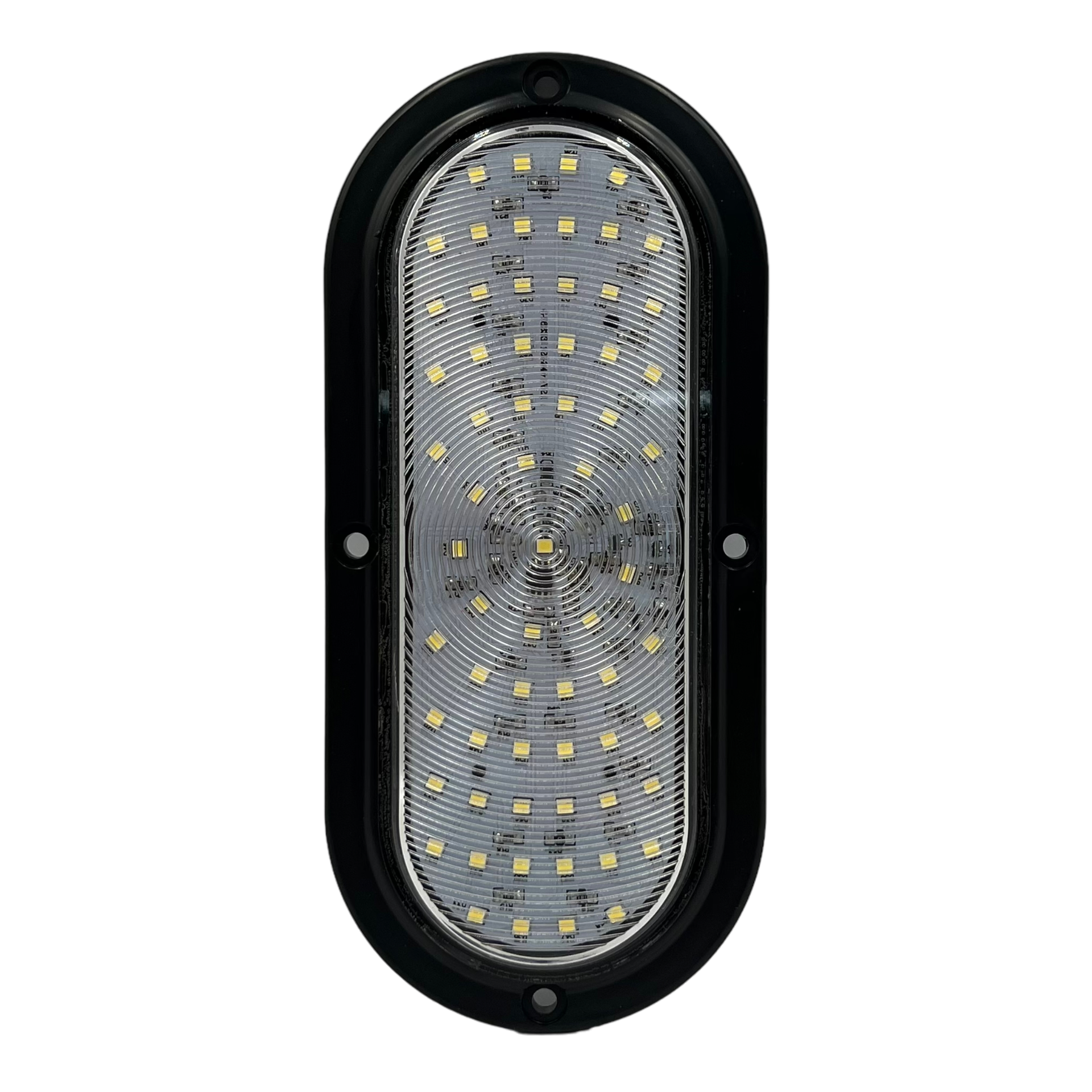 Plafón ovalado con borde negro con 66 LED