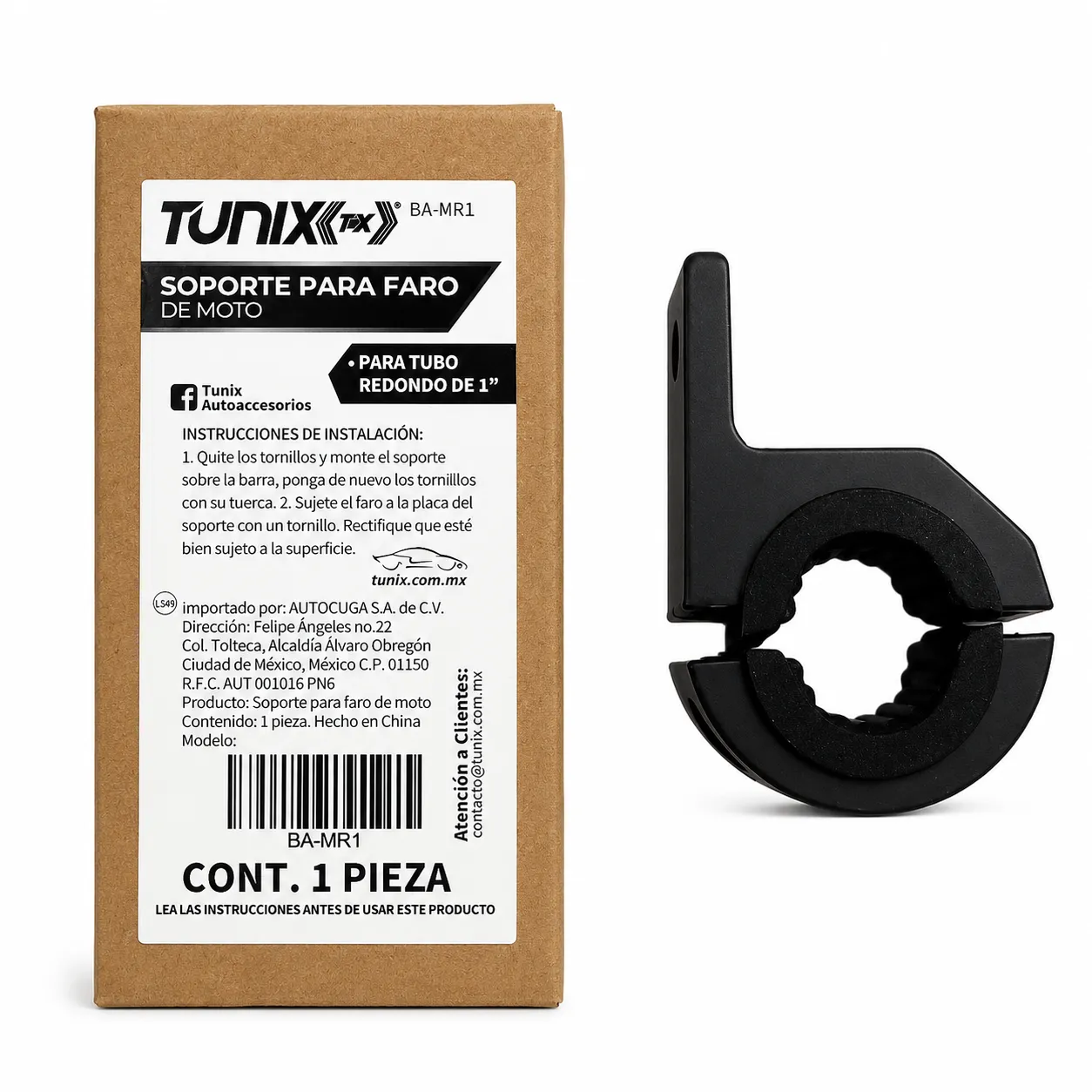 Base para moto redonda 1"