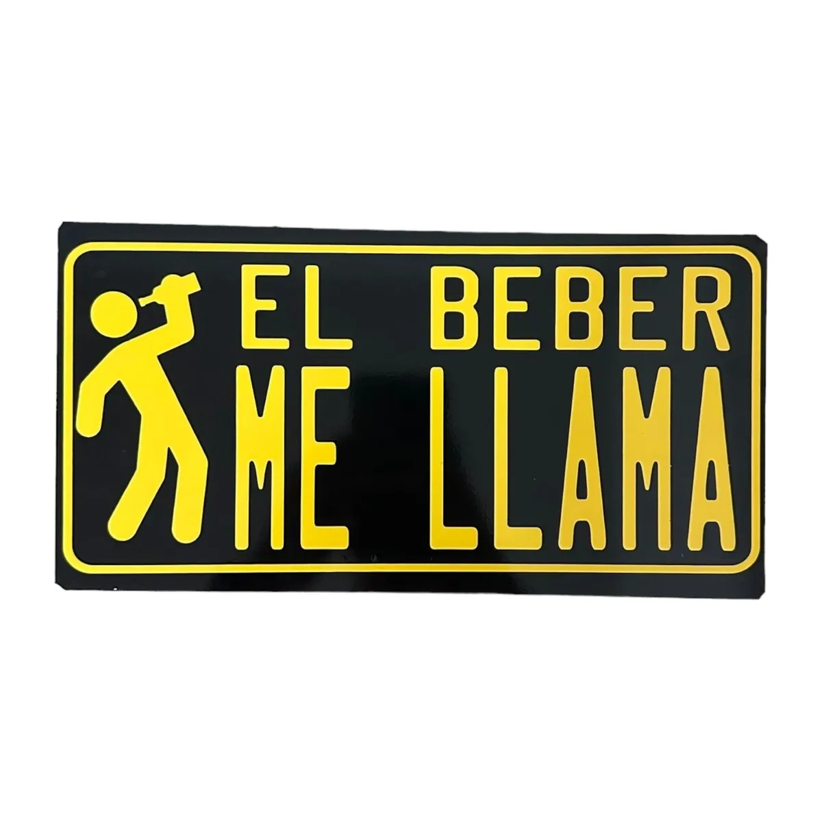 Placa decorativa metálica con frase