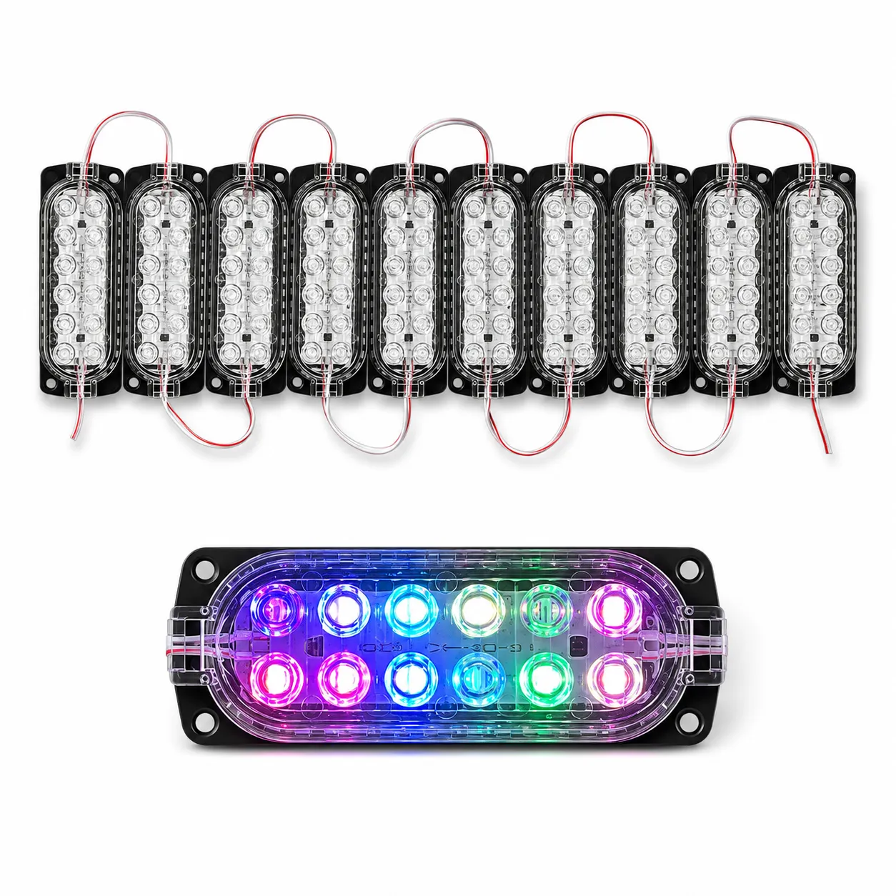 Modulo de 12 LED 3528 RGB