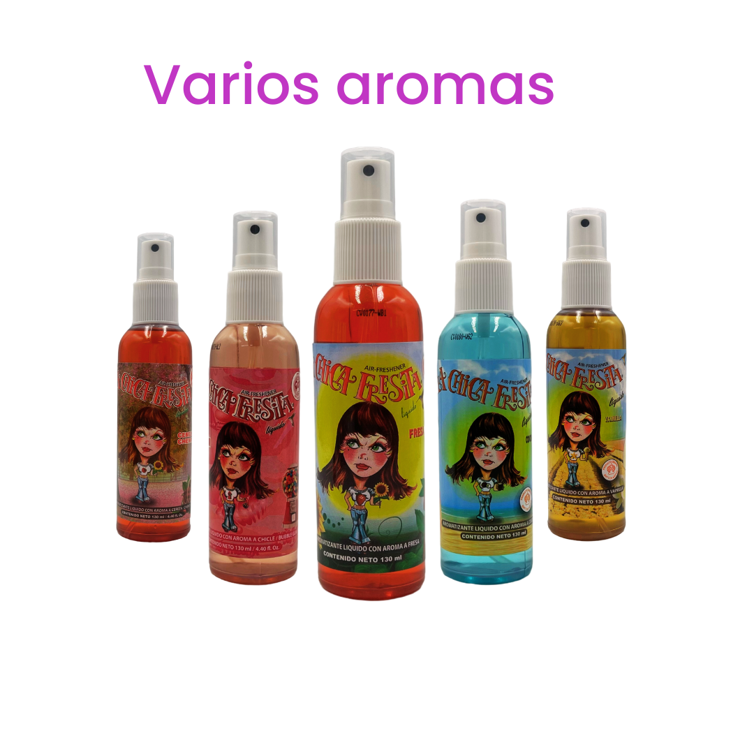 Aromatizante Chica Fresita en spray grande