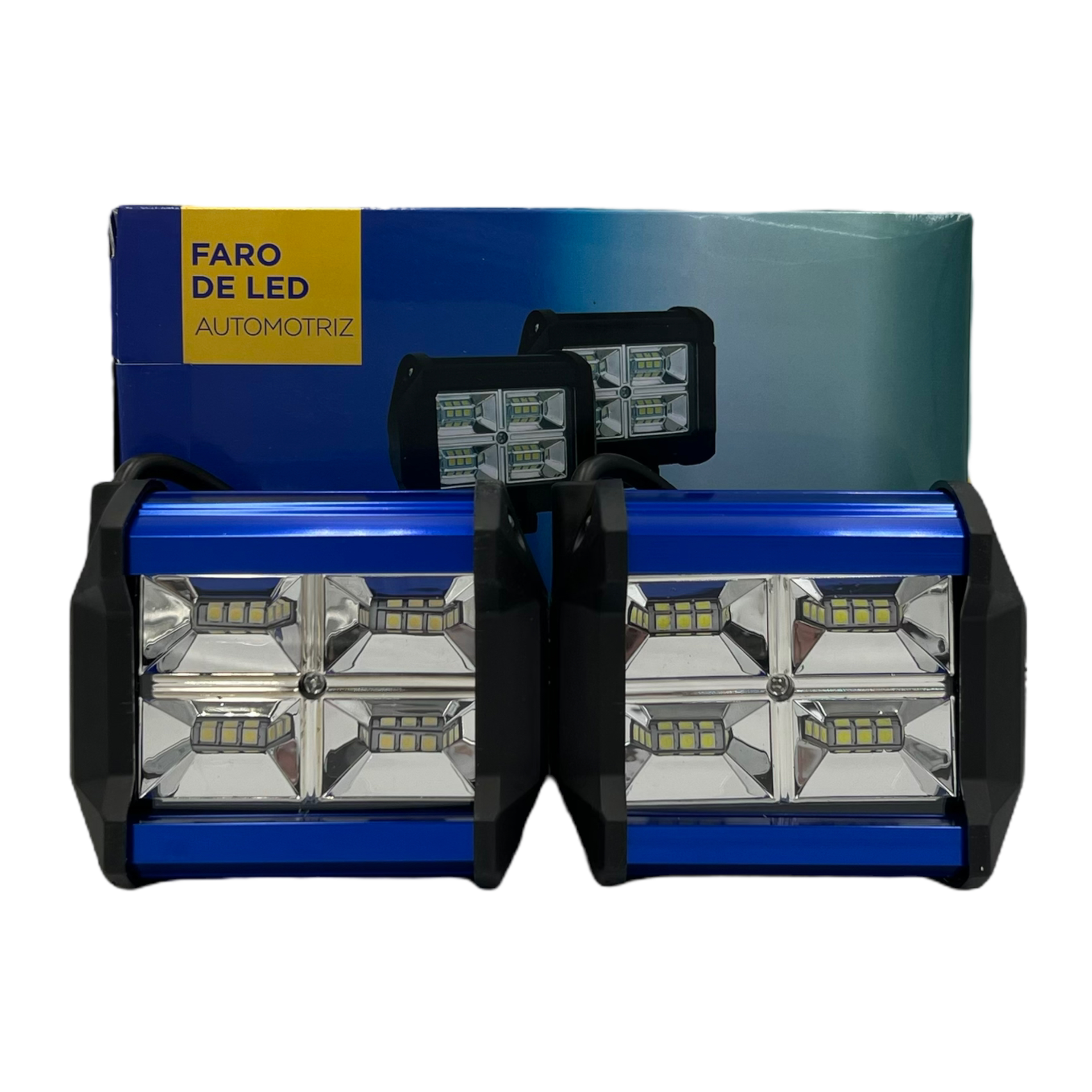 Faro tipo C con 12 LED carcaza de color