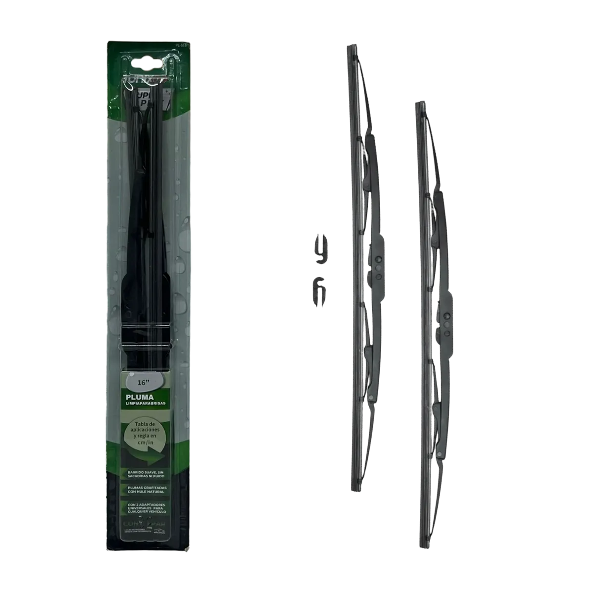 Pluma limpiaparabrisas con base metálica