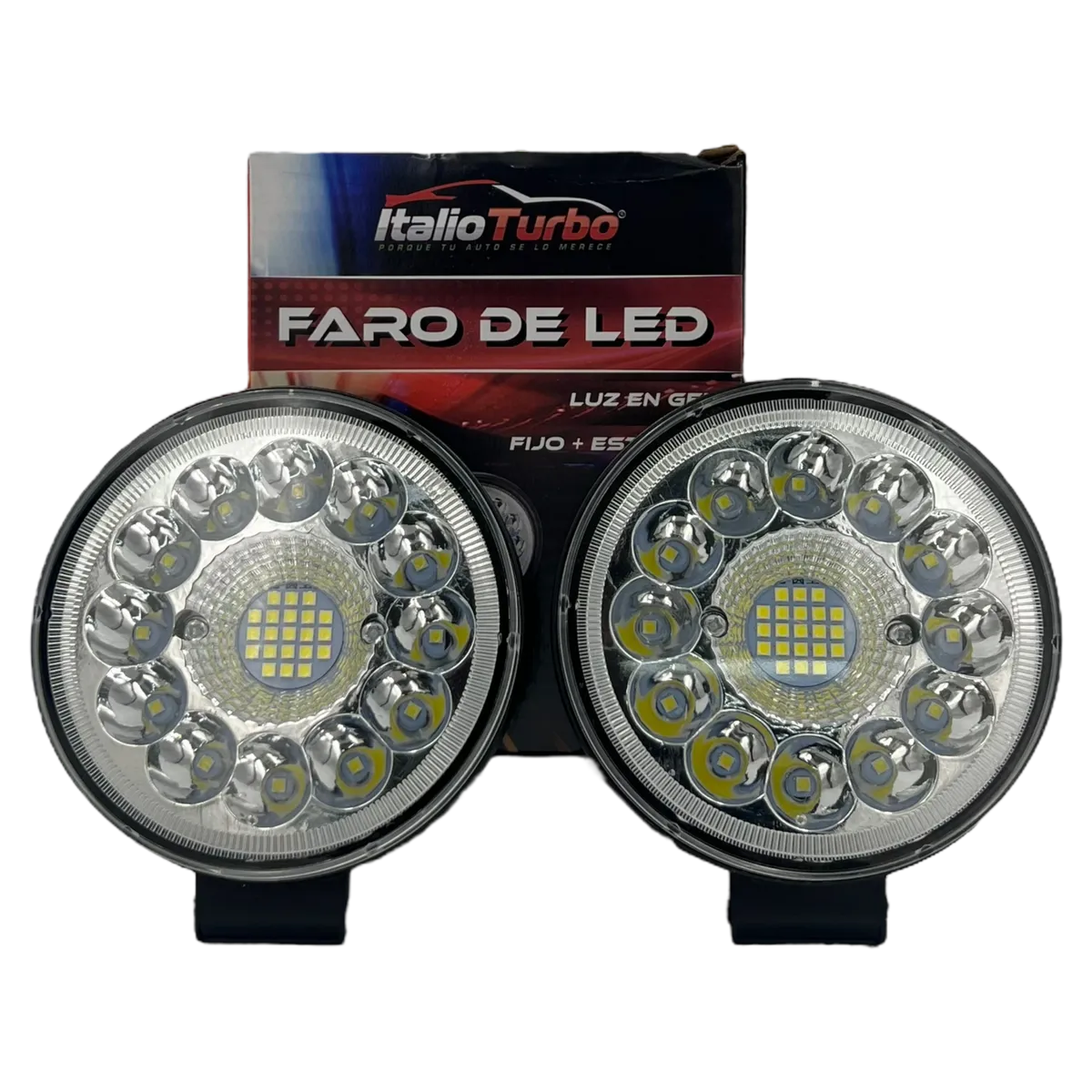 Faro LED redondo con 43 LED multivoltaje