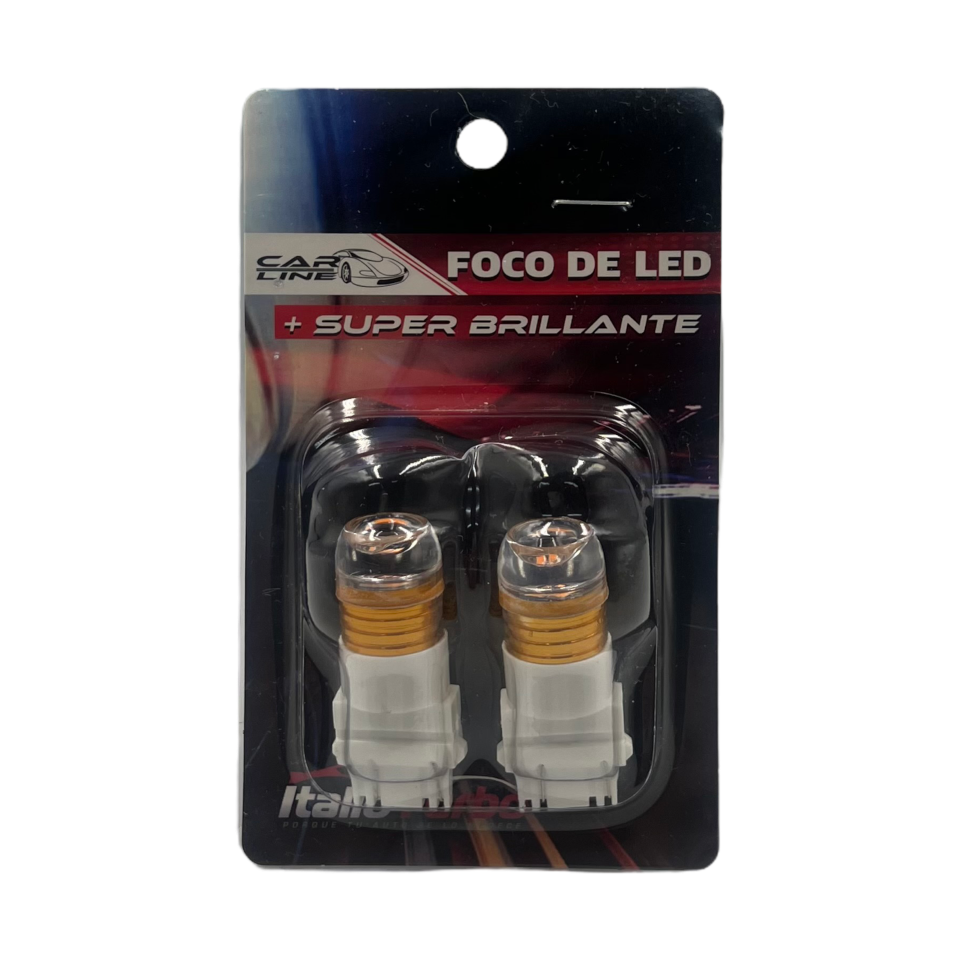 Foco LED ámbar 3157 con lupa