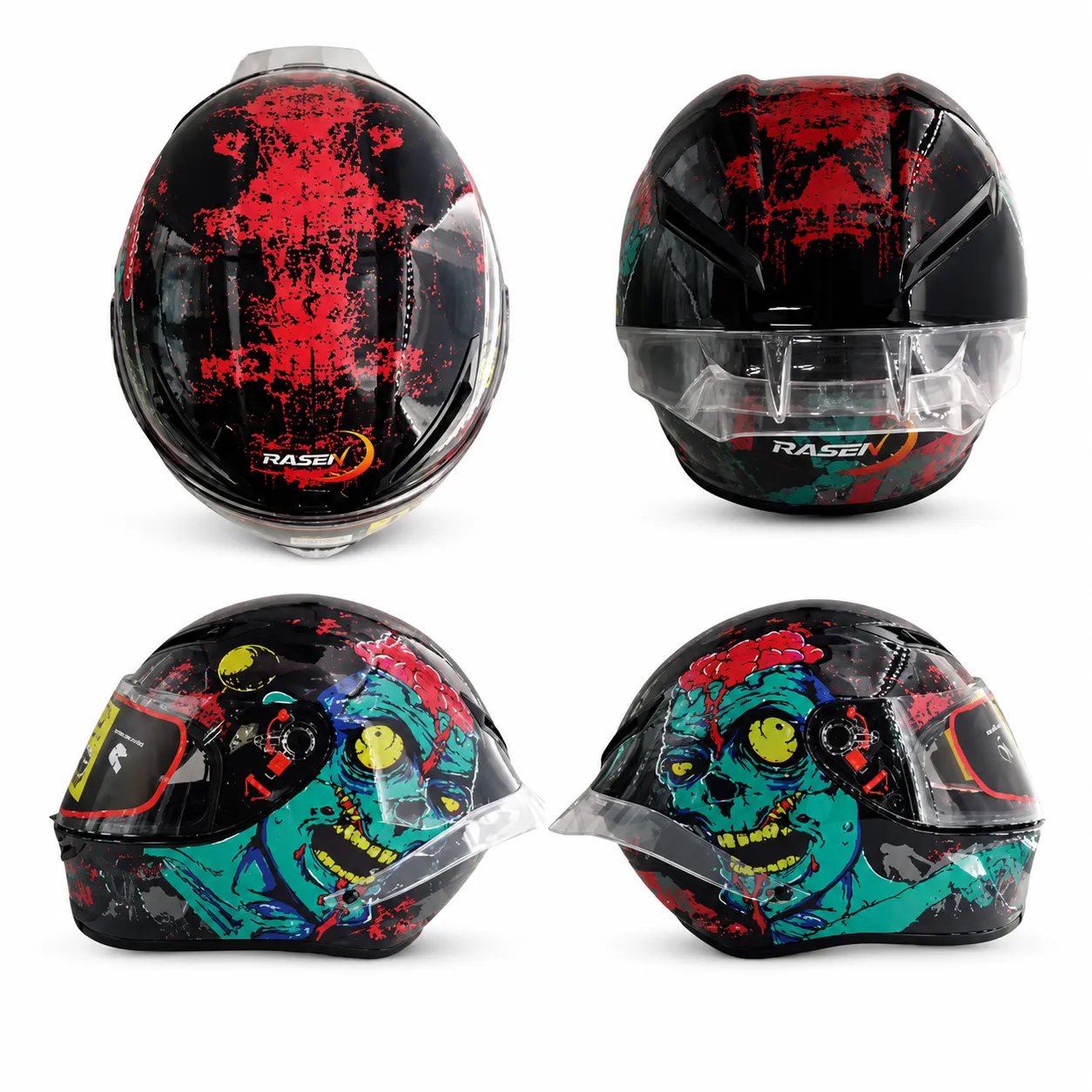 Casco cerrado "Zombi" certificado DOT