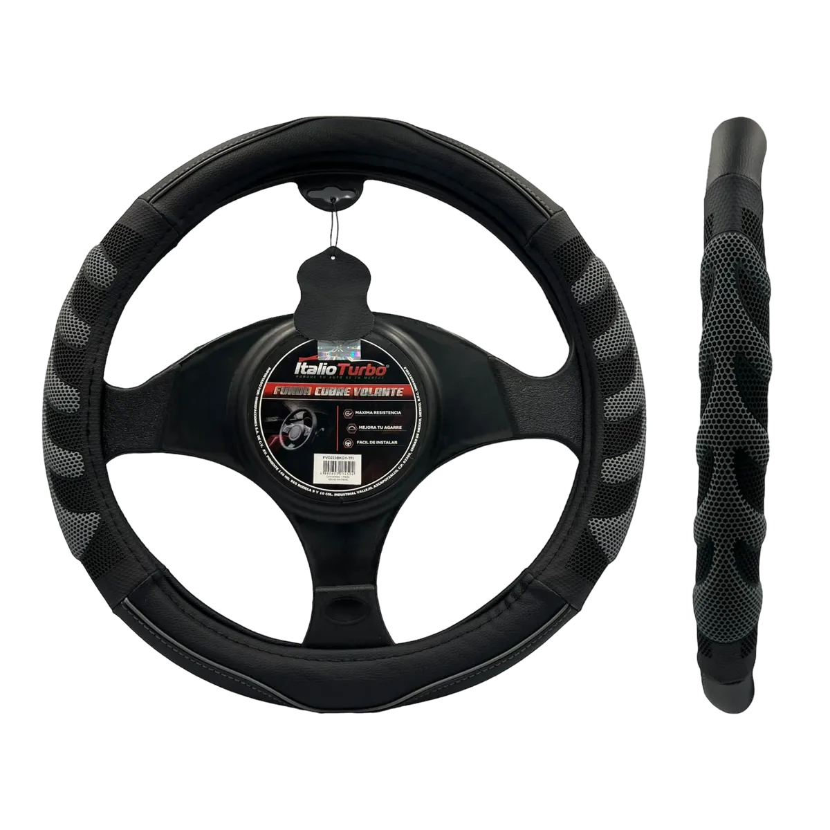 Funda cubrevolante premium con detalle y textura en gris