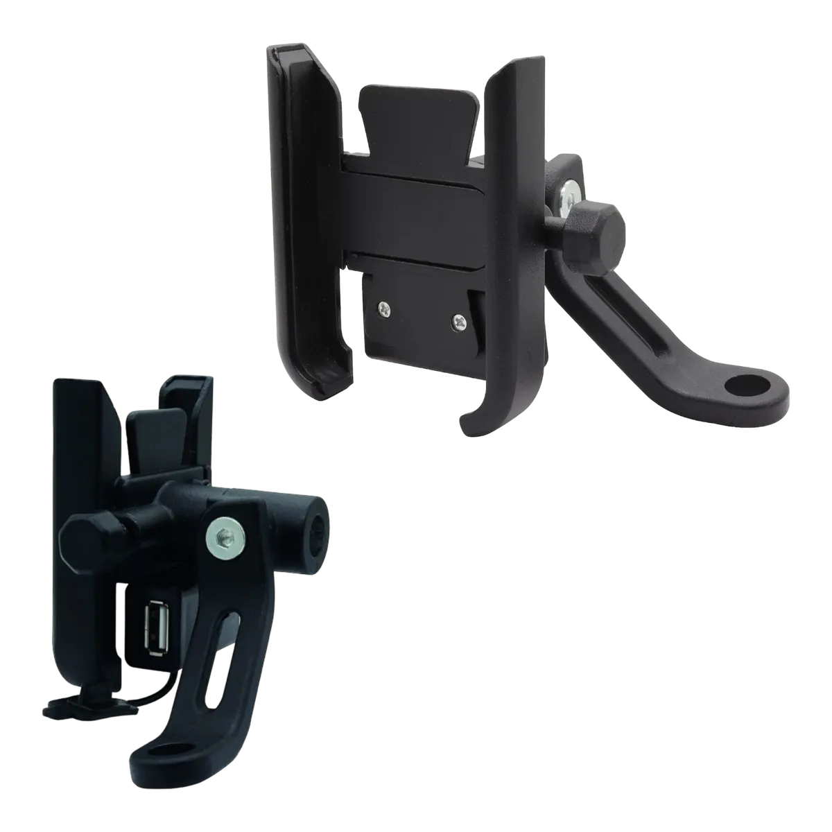 Soporte para celular universal metálico para espejo con cargador