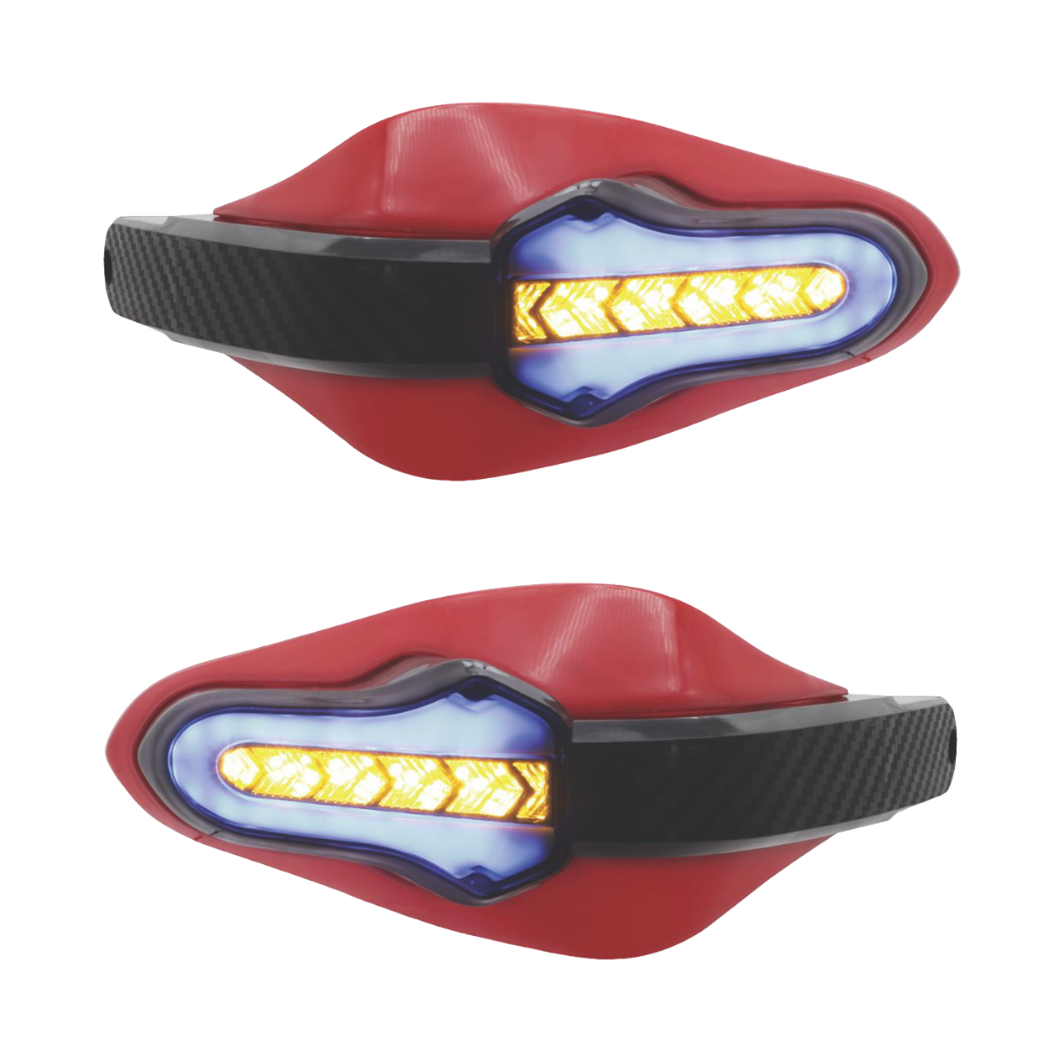 Protector de puños con luz LED secuencia, direccional e intermitente 