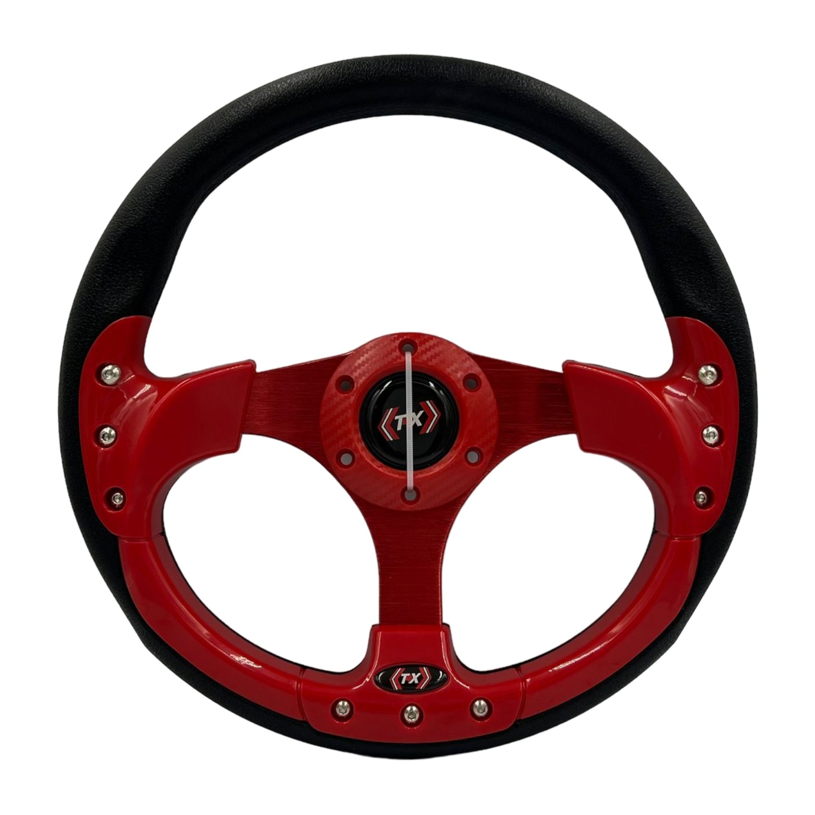 Volante deportivo con detalle en rojo