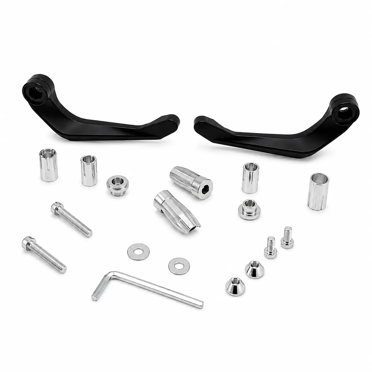 Cubre puño metálico plata para moto