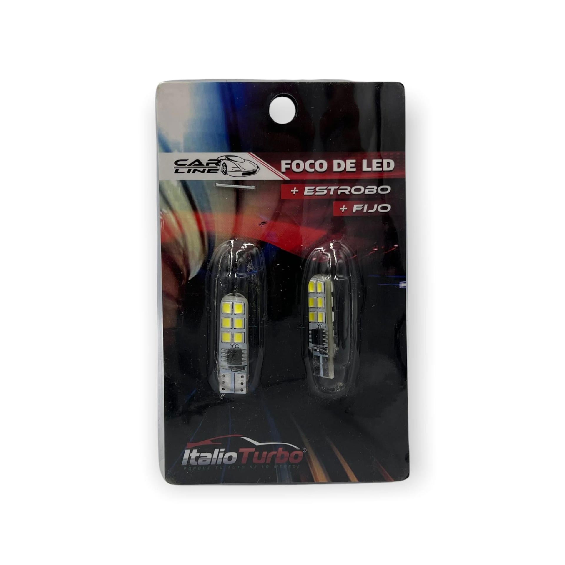 Foco LED azul de pellizco T10