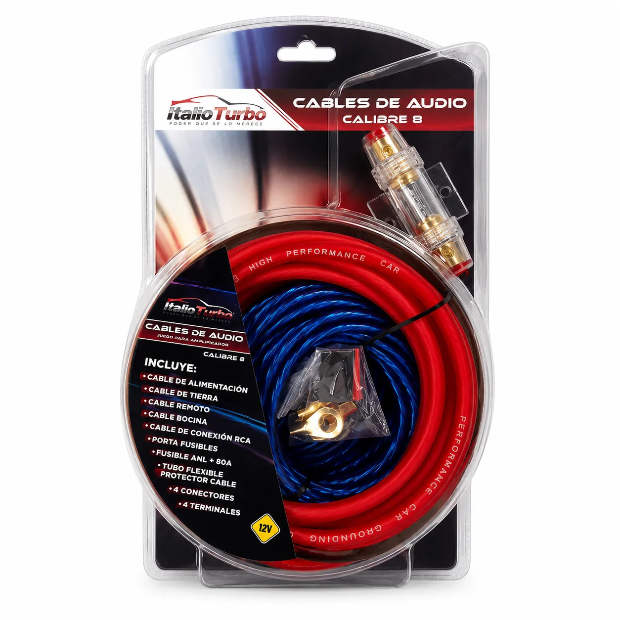 Cables de audio calibre 8 KIT