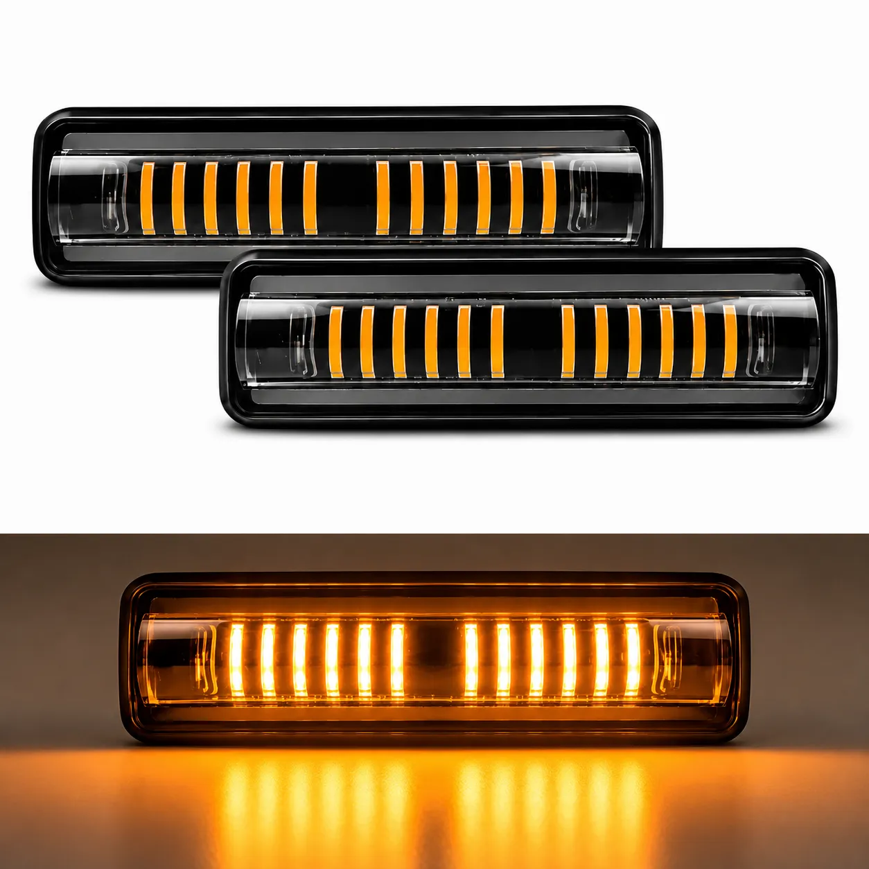 Barra LED con lupa bicolor (blanco/ámbar)