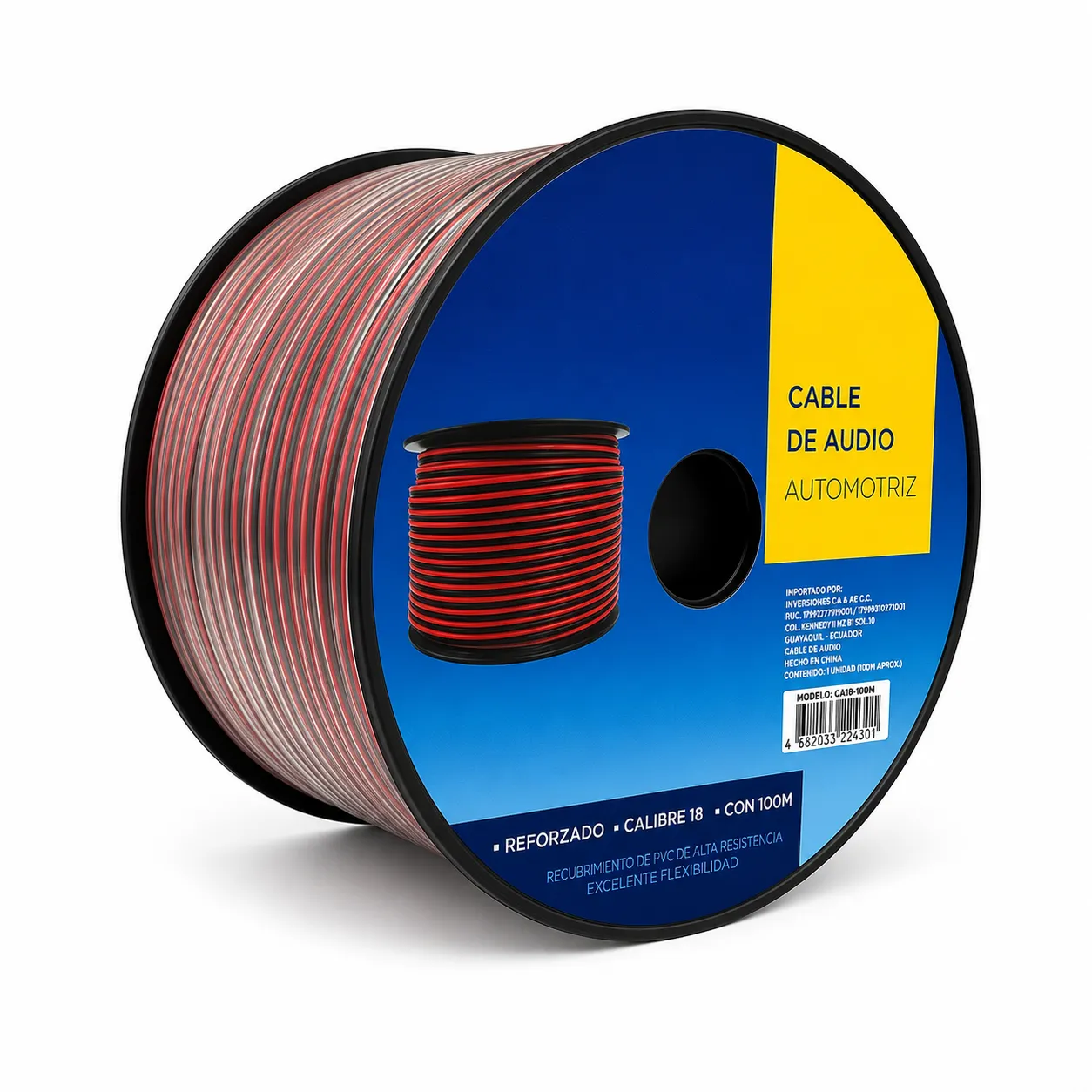 Cable de audio calibre 18