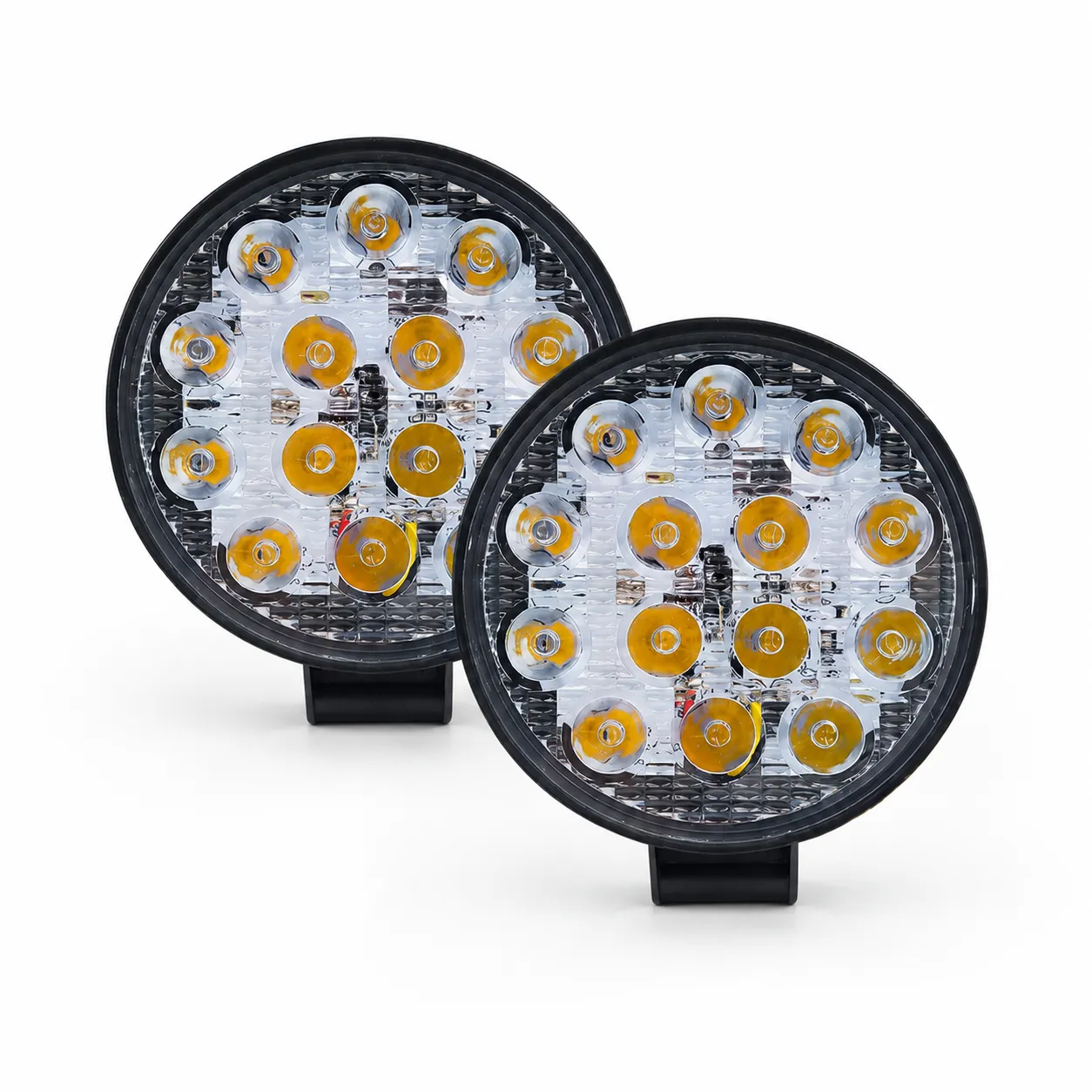 Faro redondo multivoltaje de 14 LED función fijo + estrobo