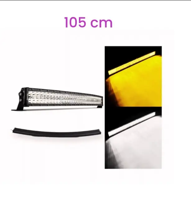 Barra LED curva bicolor (blanco/ámbar)