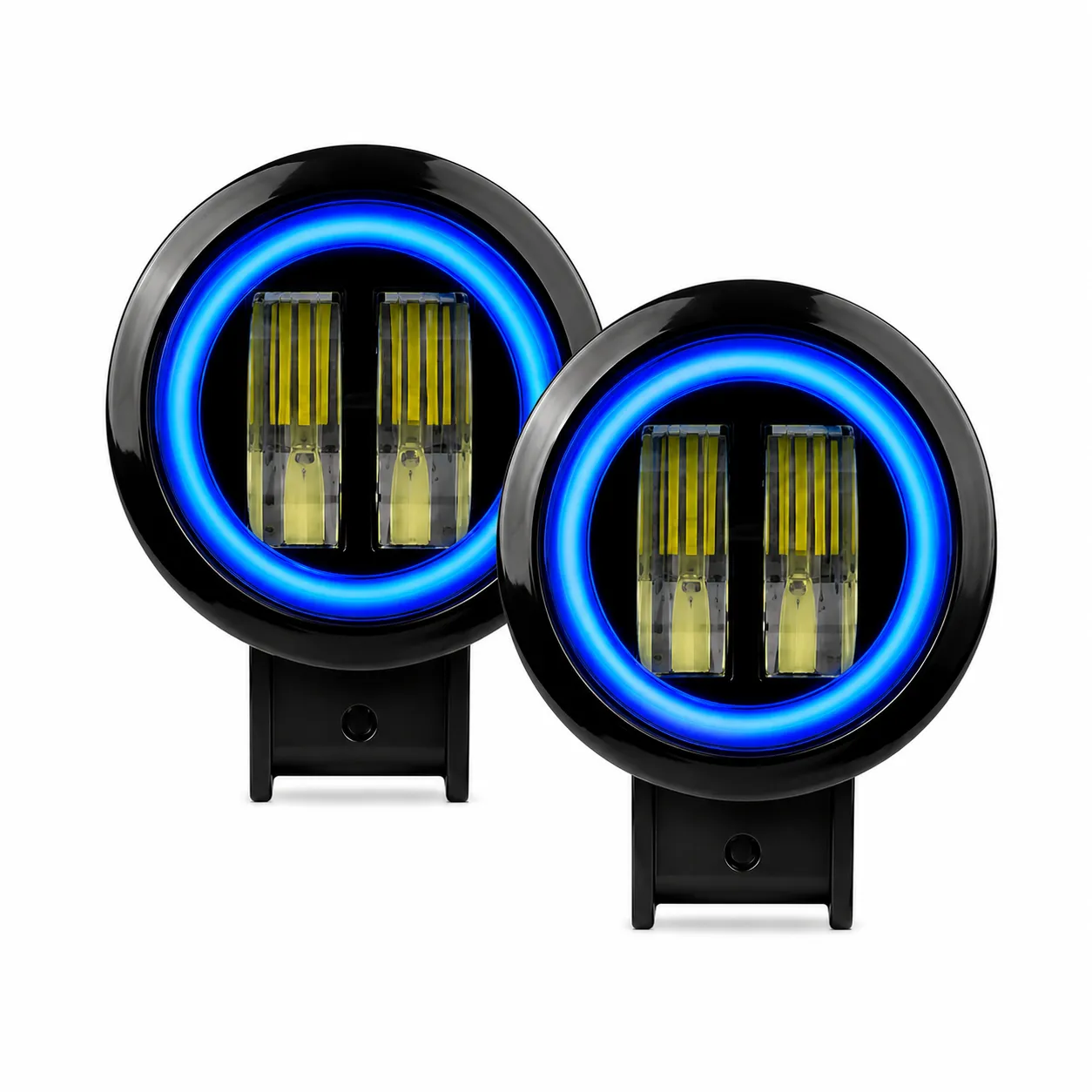 Faro LED redondo con aro de gel