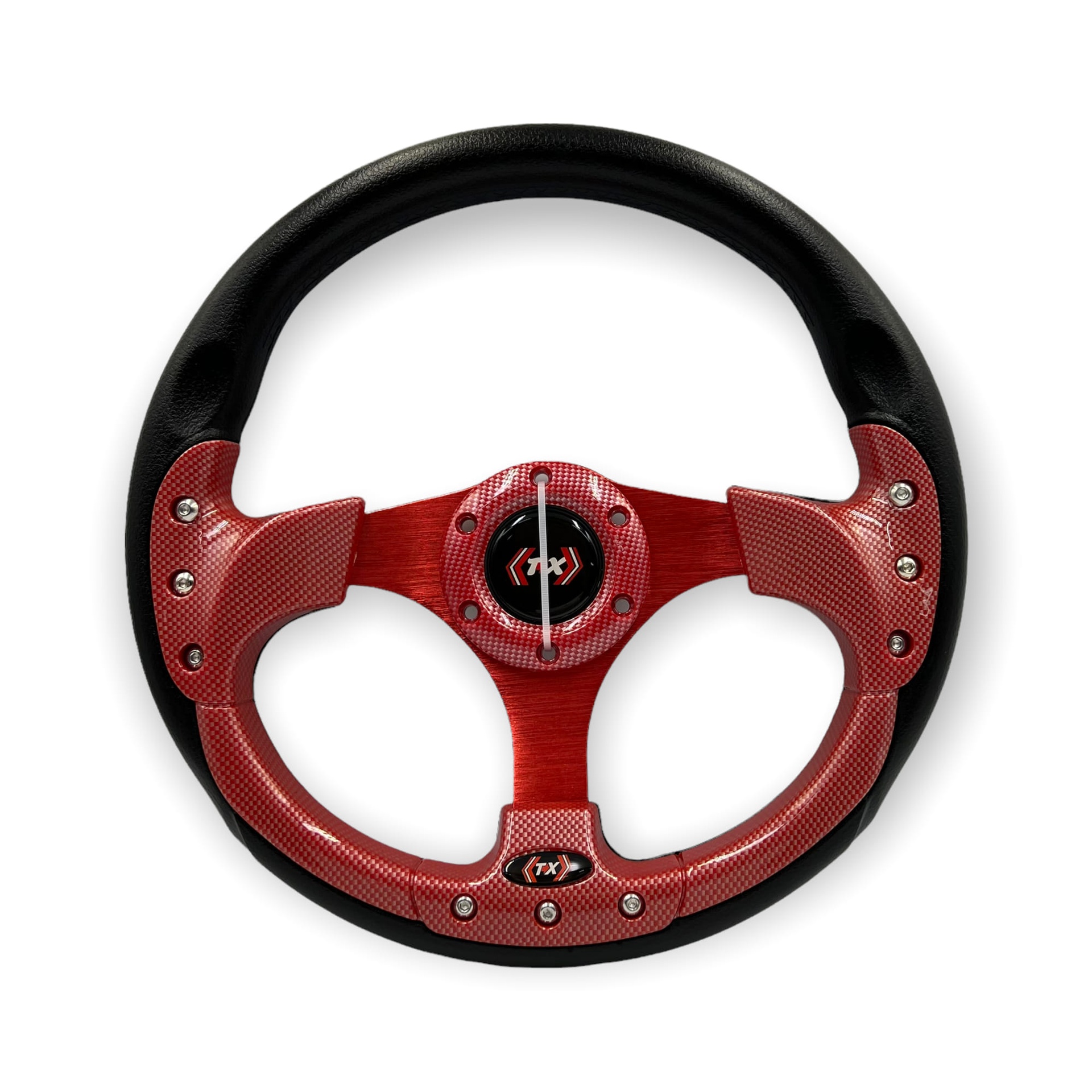 Volante deportivo rojo/carbono
