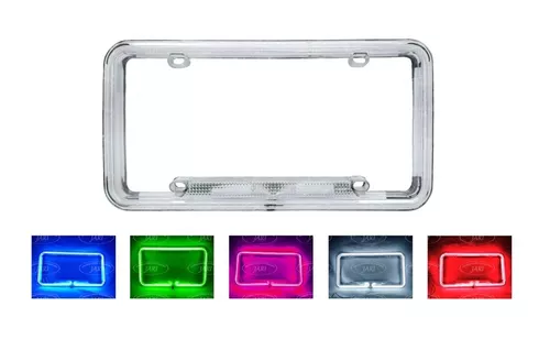Portaplaca automotriz de neón