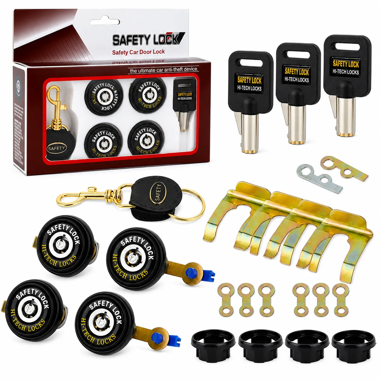 Chapa de seguridad para auto 4 chapas