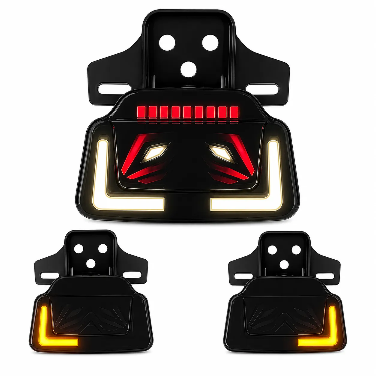 Calavera LED con funciones color (blanco/amarillo/rojo)