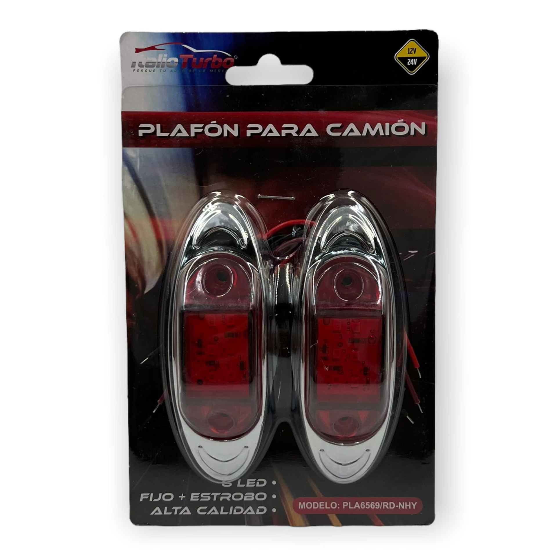 Plafon direccional lateral ovalado de 6 LED con bisel cromado