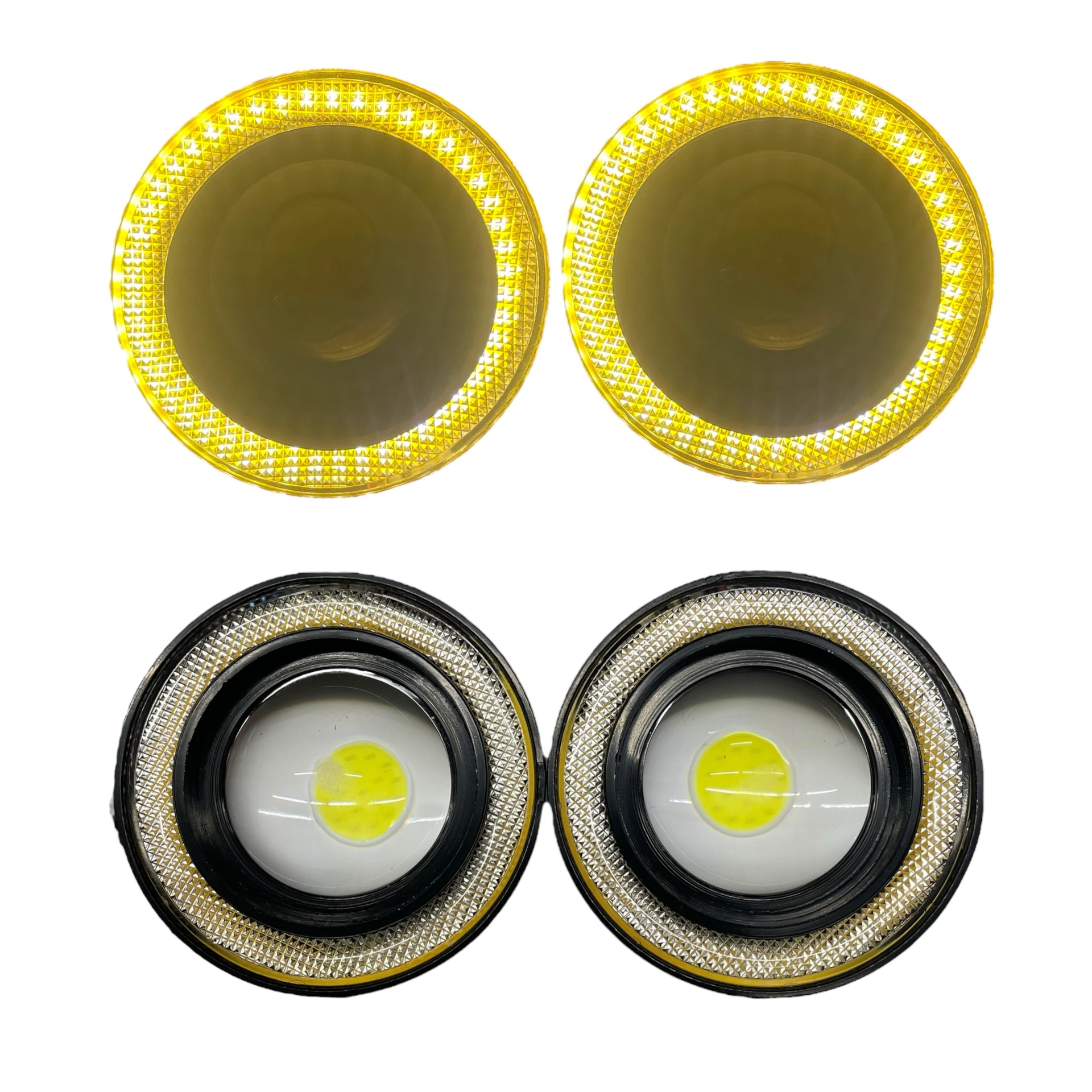 Faro LED redondo con ojo de ángel ámbar