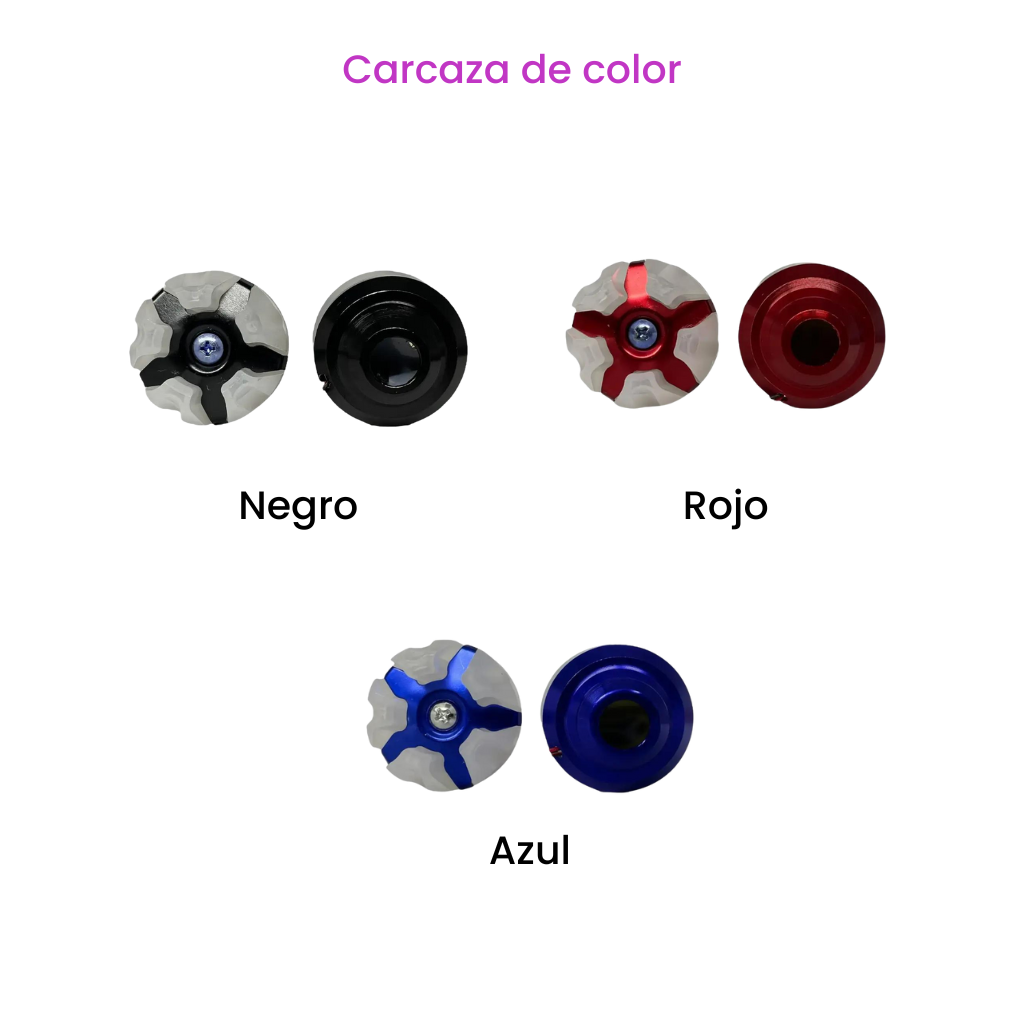 Slider para motocicleta con luz rgb y carcaza de color 