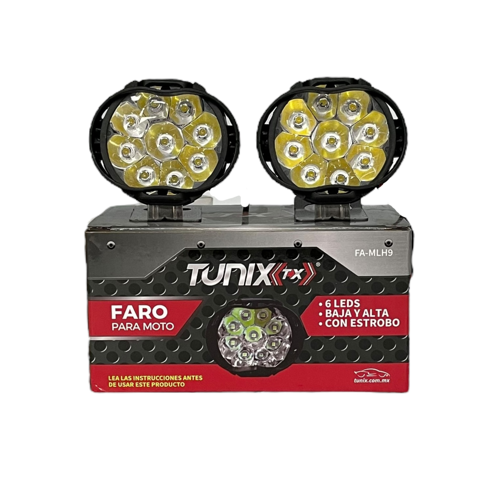 Faro para moto de 9 LED