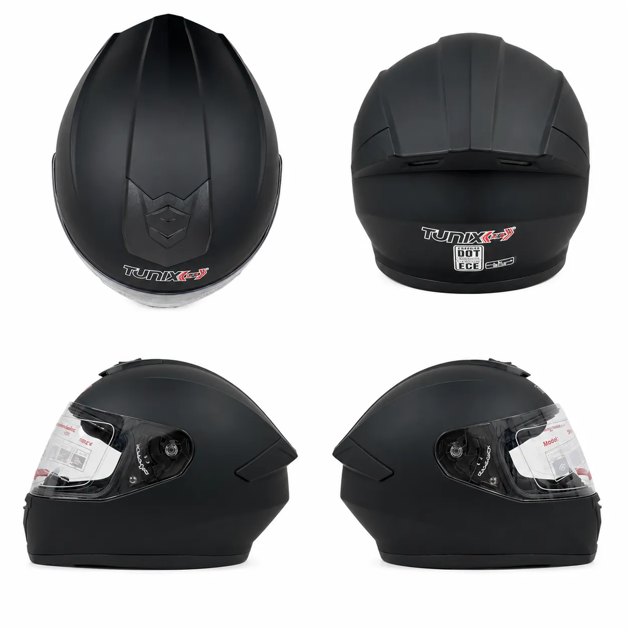 Casco cerrado negro mate