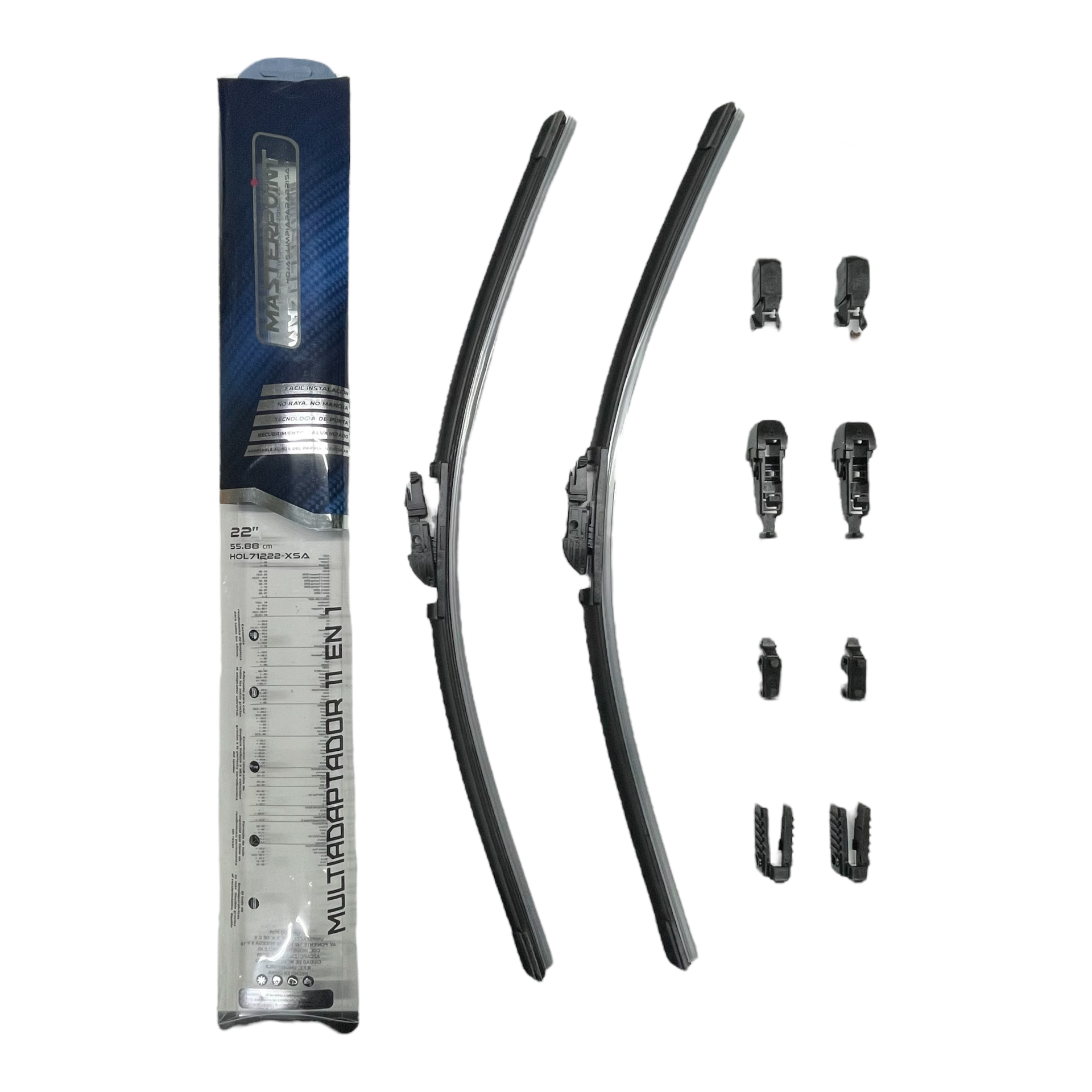 Limpiaparabrisas Masterpoint curvo multiadaptador 11 en 1