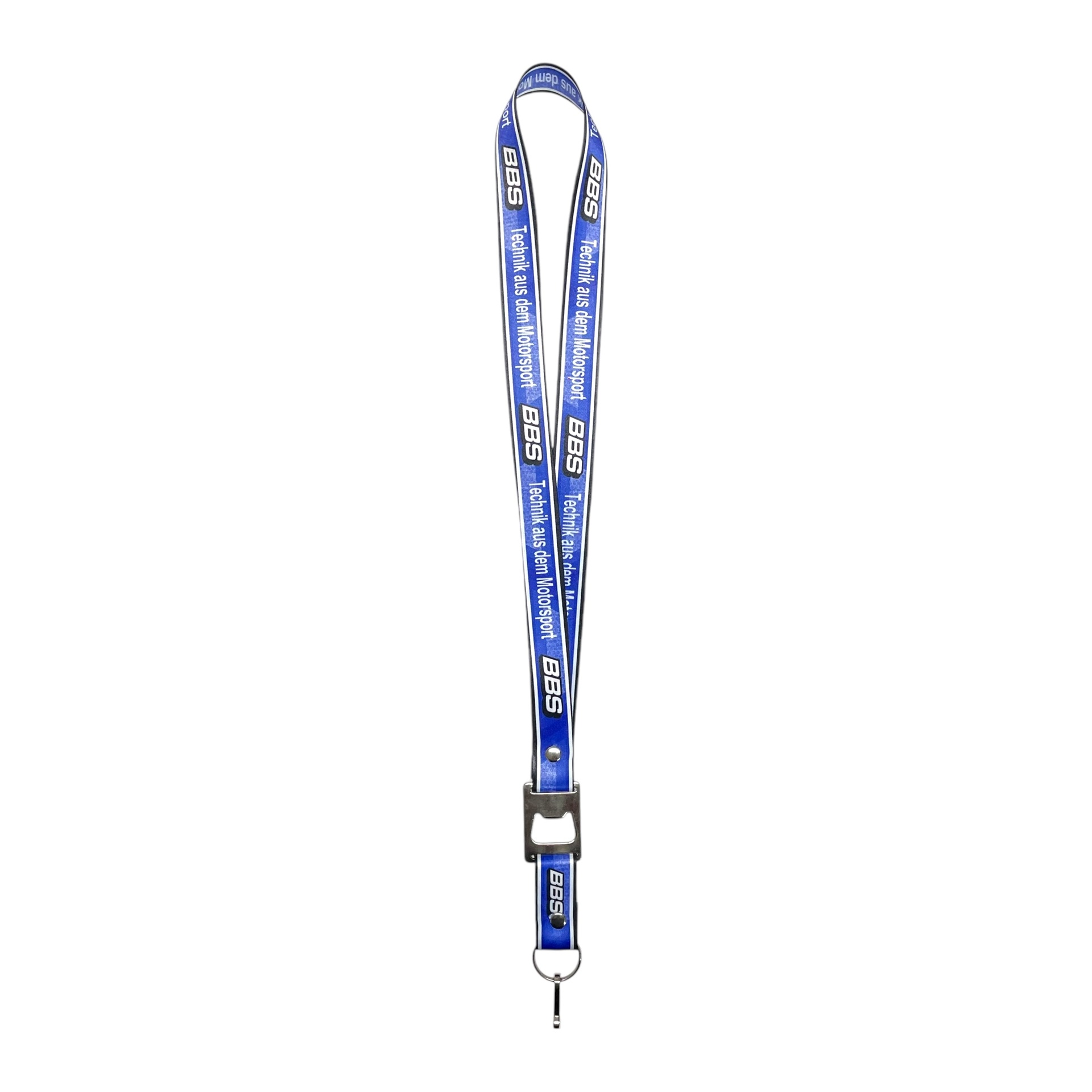 Lanyard con destapador BBS azul