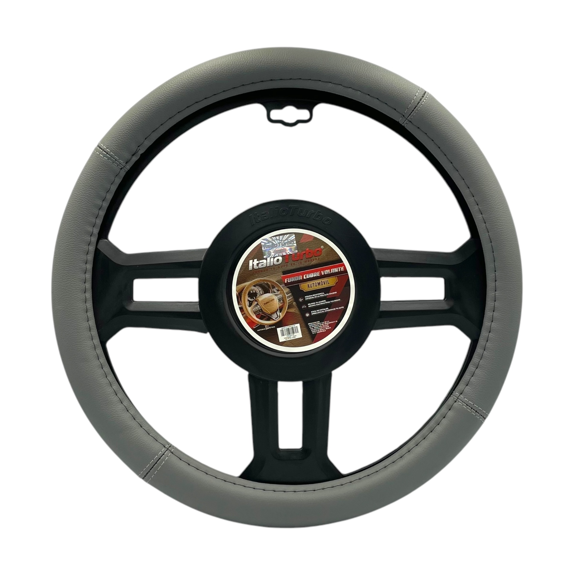 Funda cubrevolante de piel gris