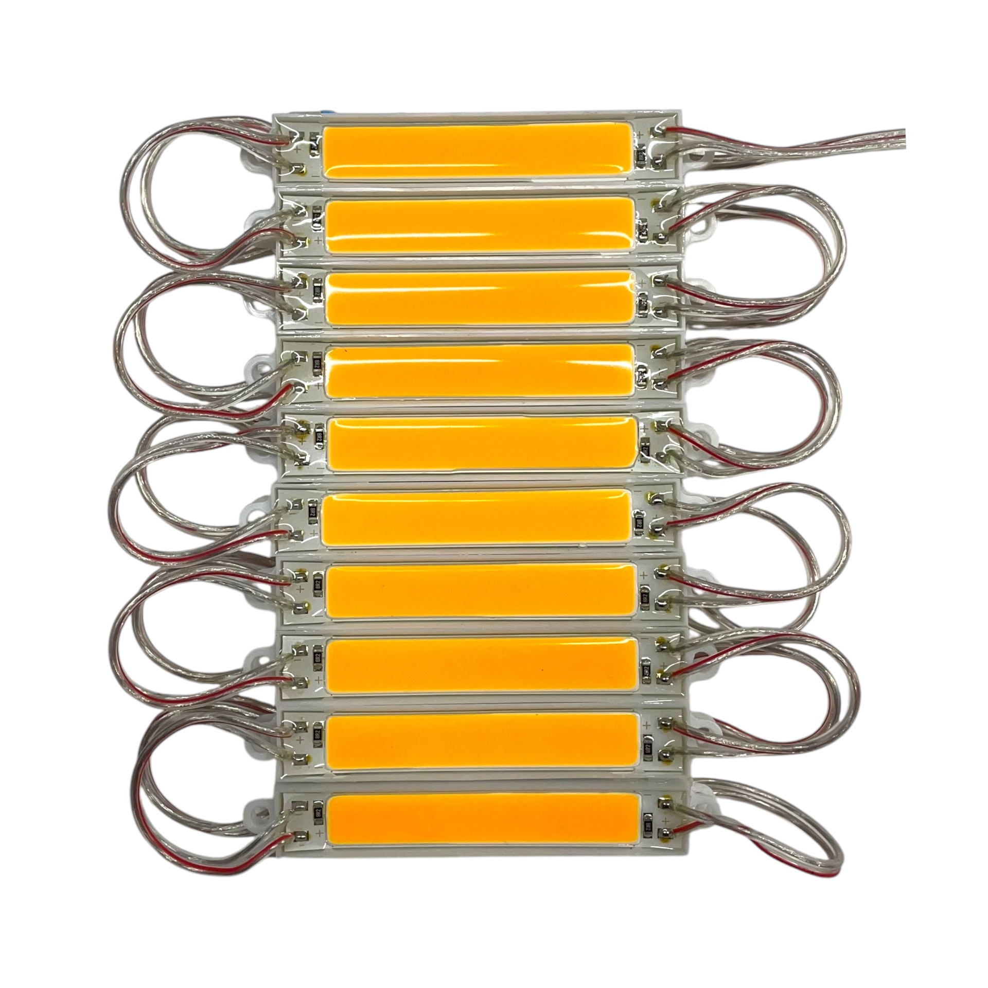 Tira tipo chip de 7.5 cm con LED COB colores disp.