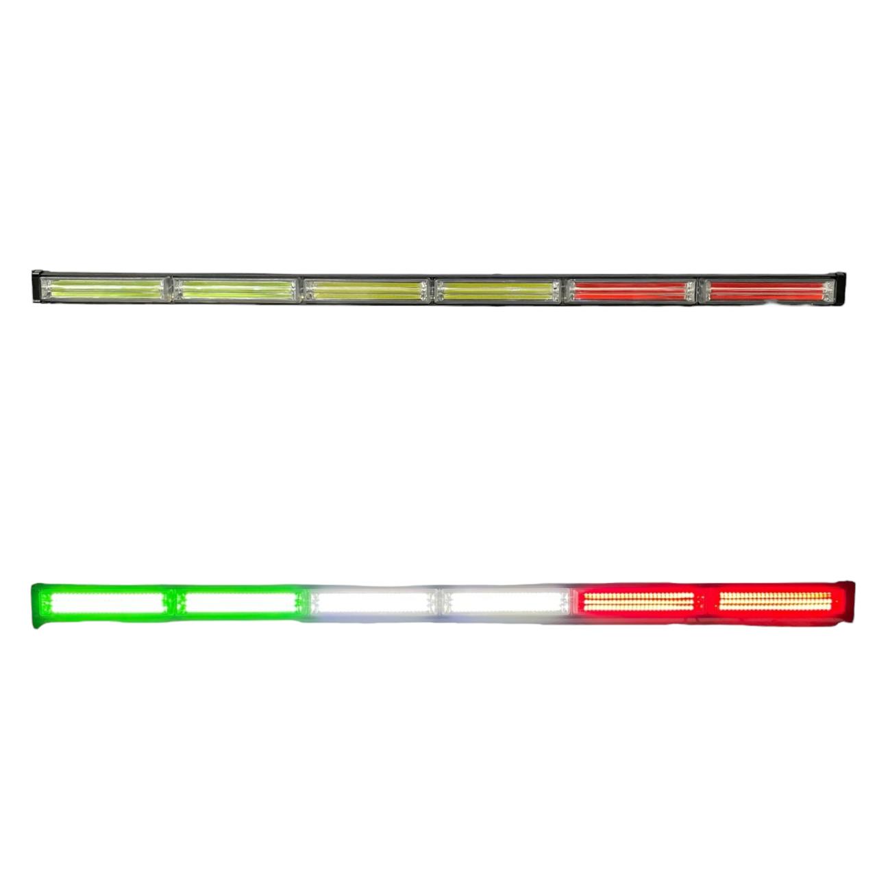 Barra LED verde/blanco/rojo de 6 módulos COB
