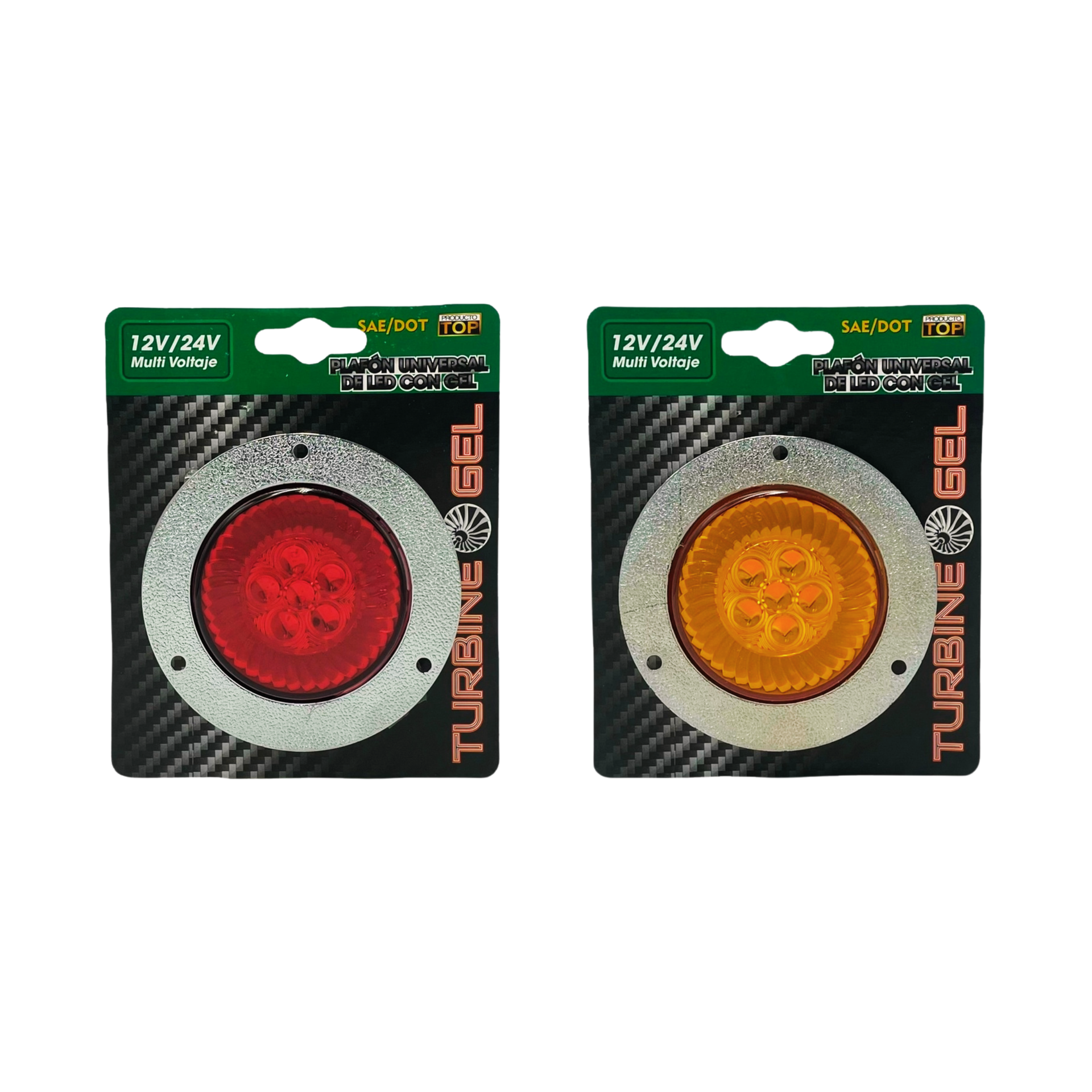 Plafón de 6 de LED de 2.5" arillo con luz GEL 