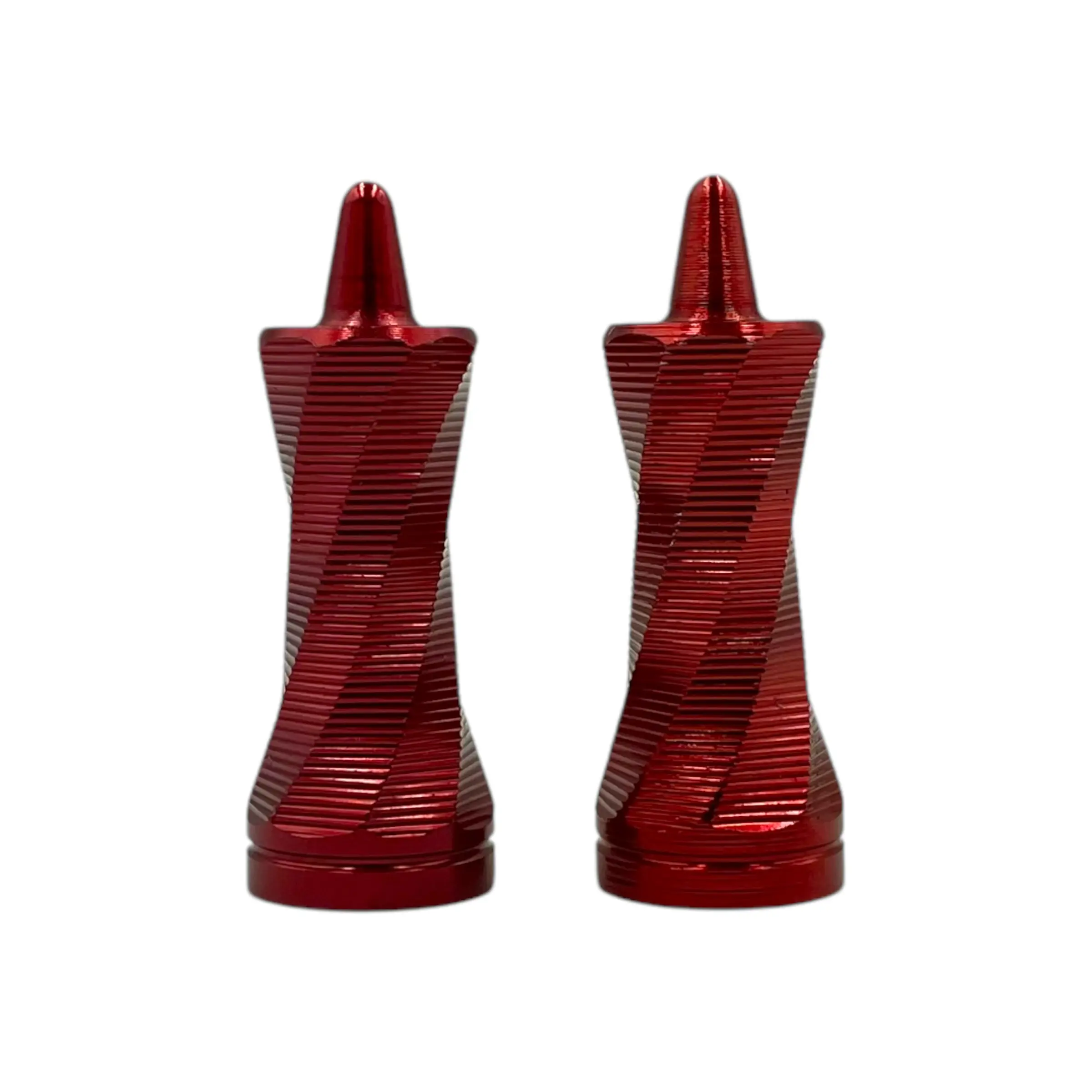 Tapón para válvula en forma de espiral rojo