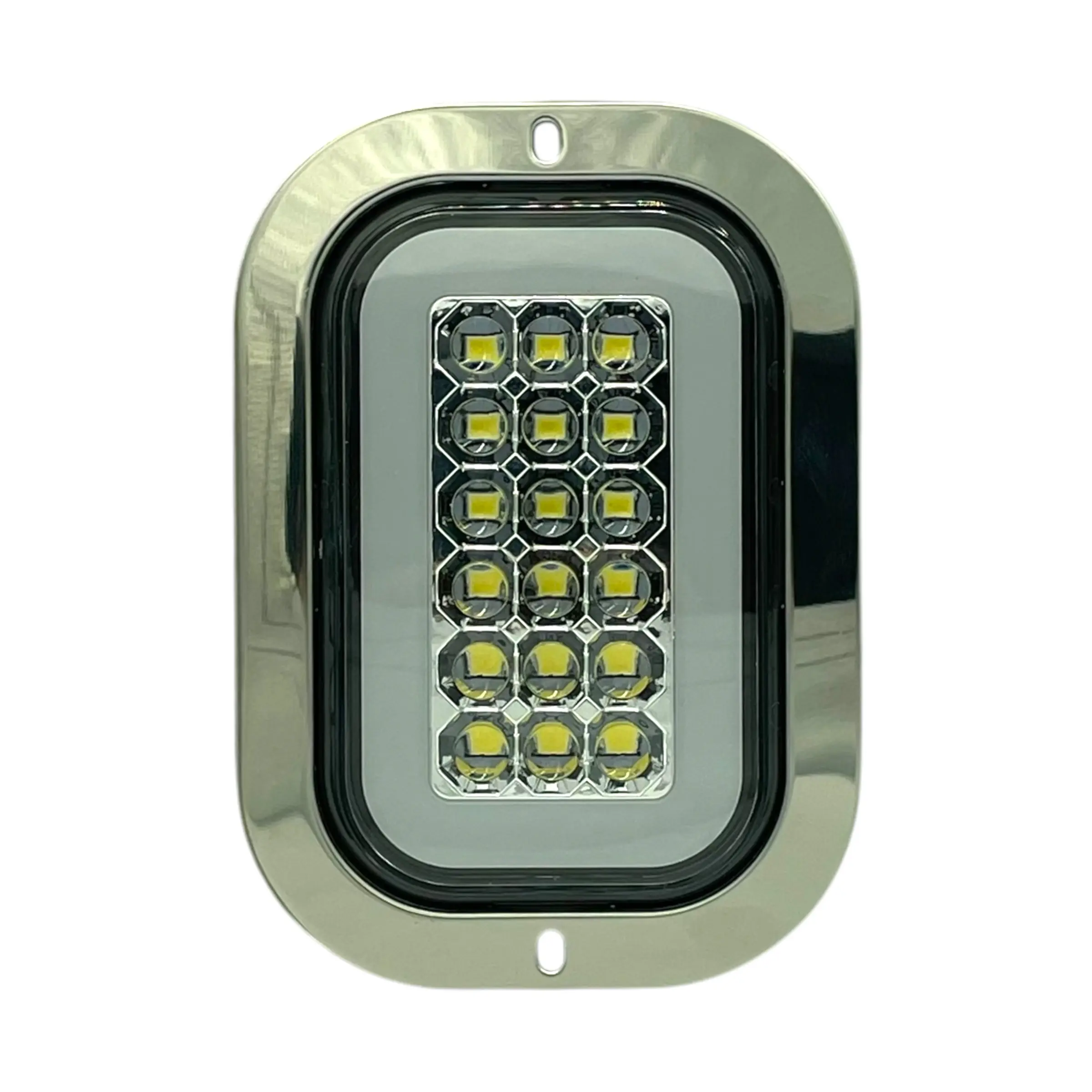 Plafón para camión de 18 LED con GLO y contorno cromado (12/24V) — foto 1 de 2