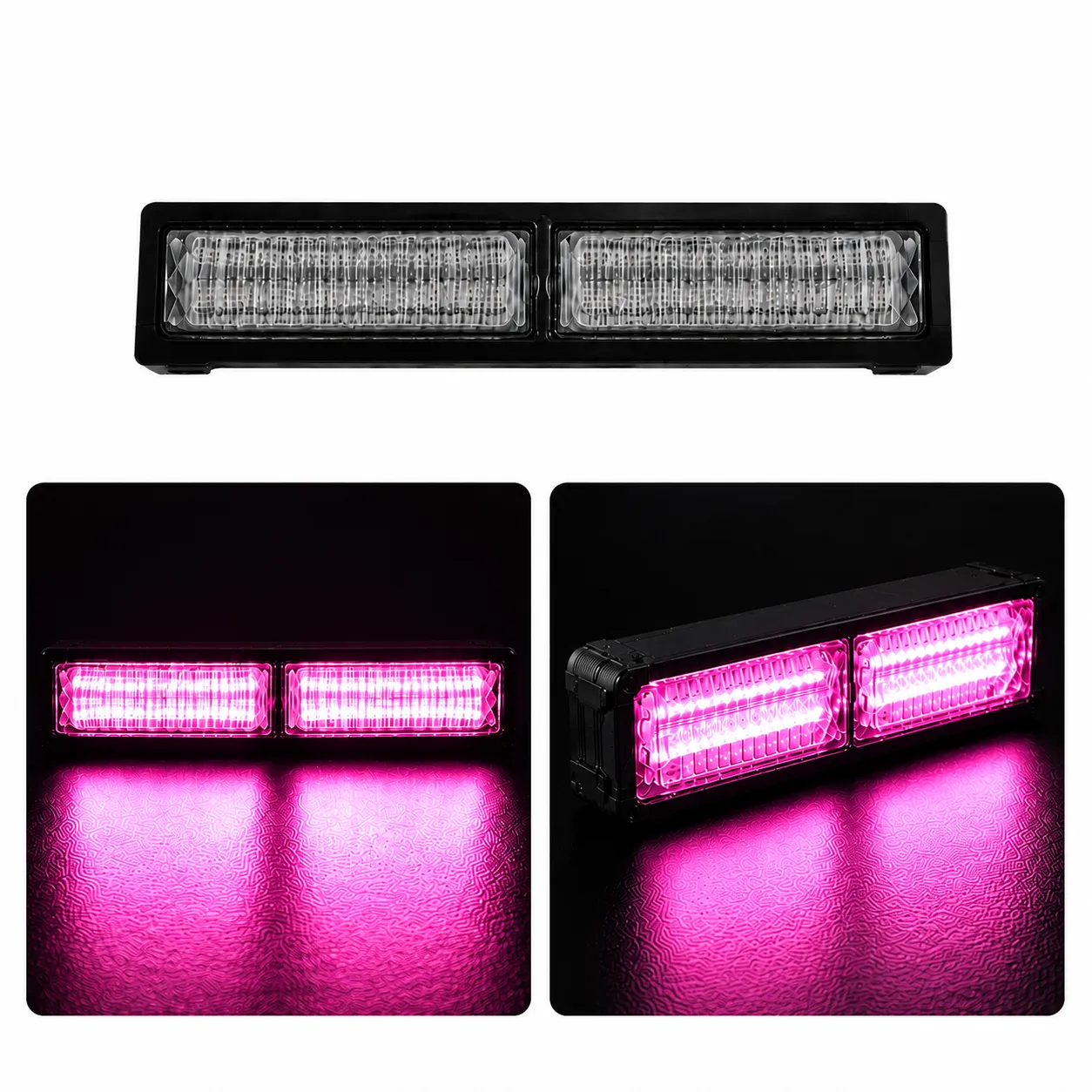 Barra LED rosa de 2 paneles COB con múltiples funciones