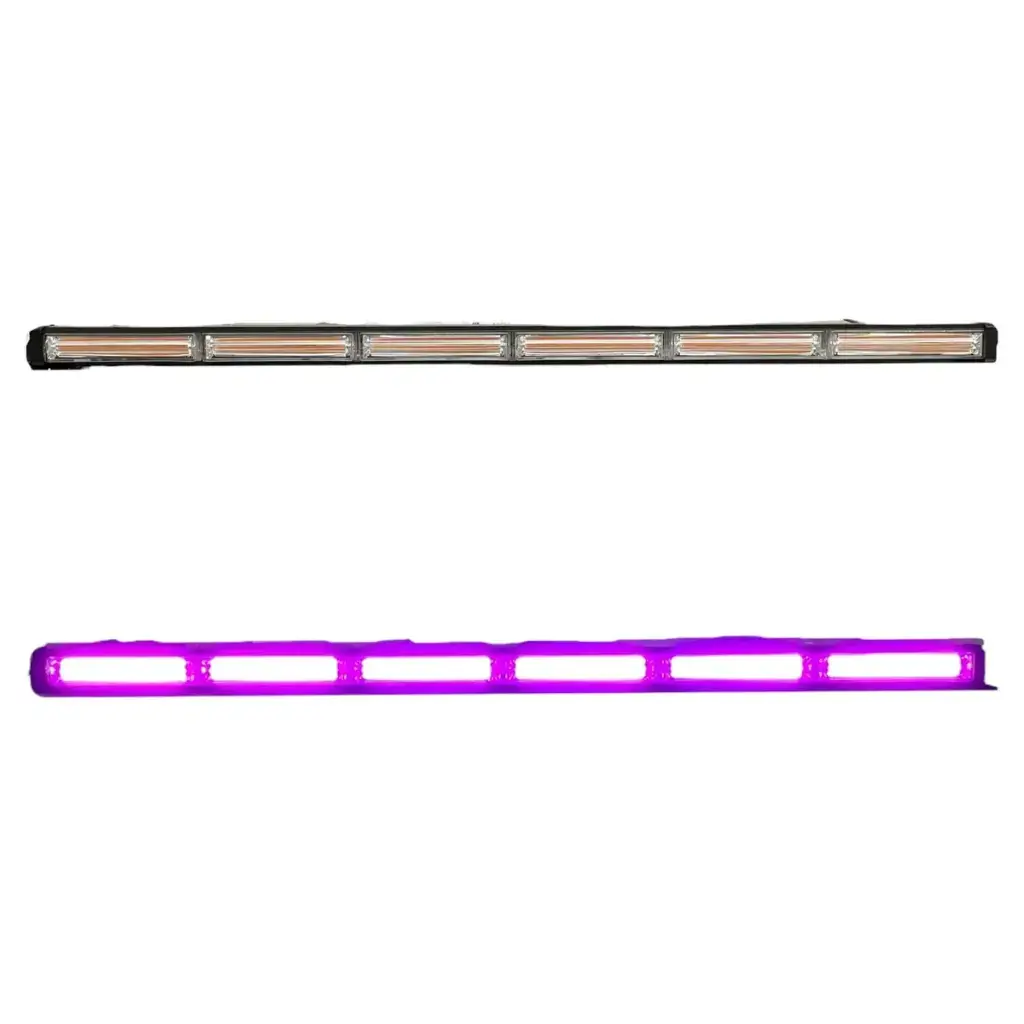Barra LED morado de 6 paneles COB con múltiples funciones