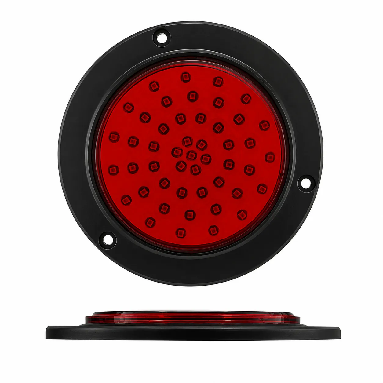 Plafón redondo de 48 LED contorno negro