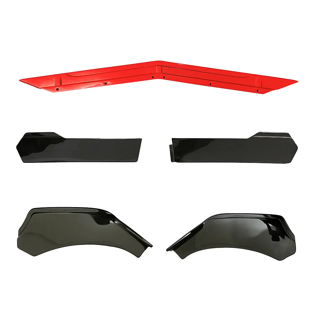 Lip delantero universal negro con rojo